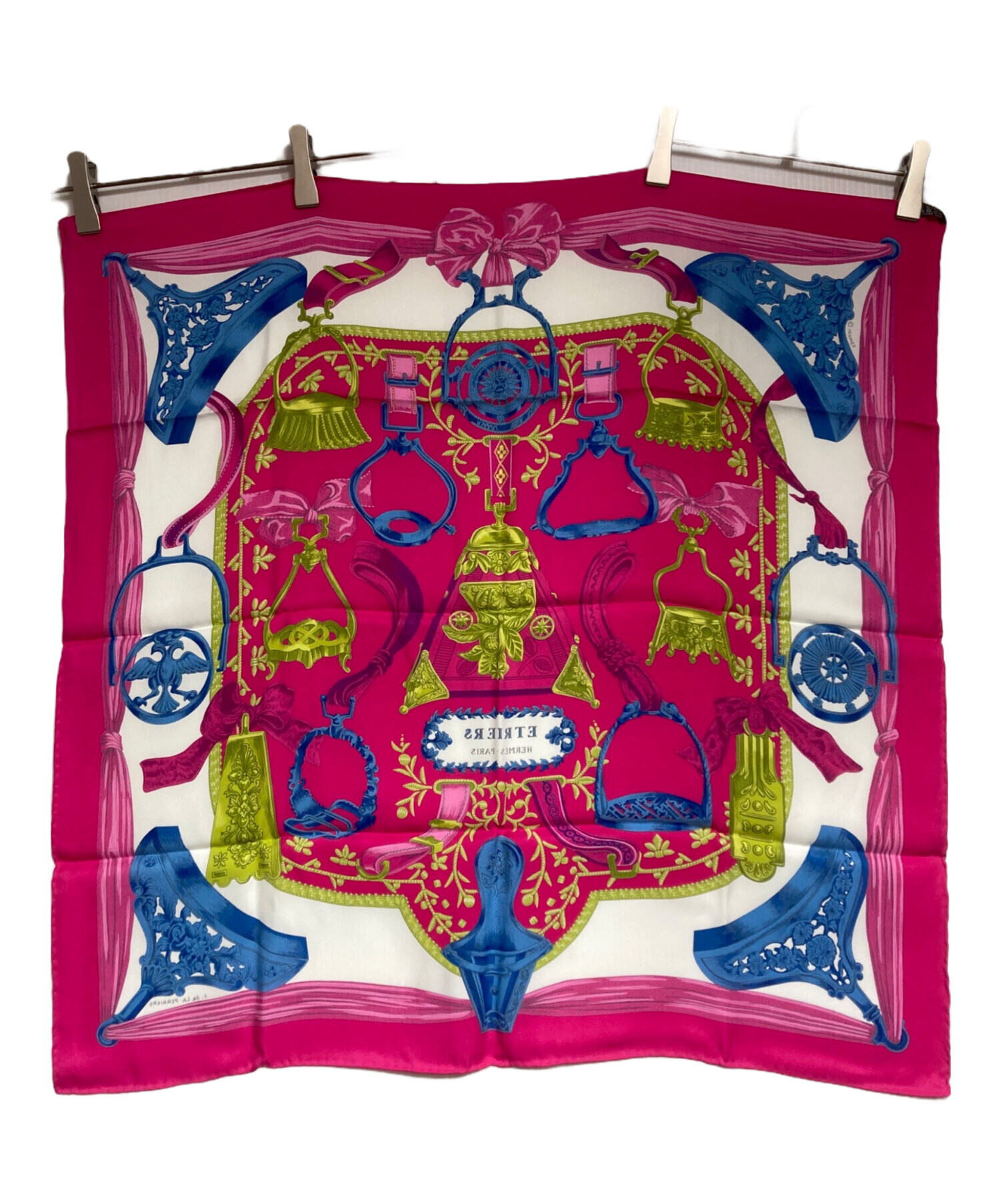 中古・古着通販】HERMES (エルメス) シルクスカーフ/silk scarf ピンク