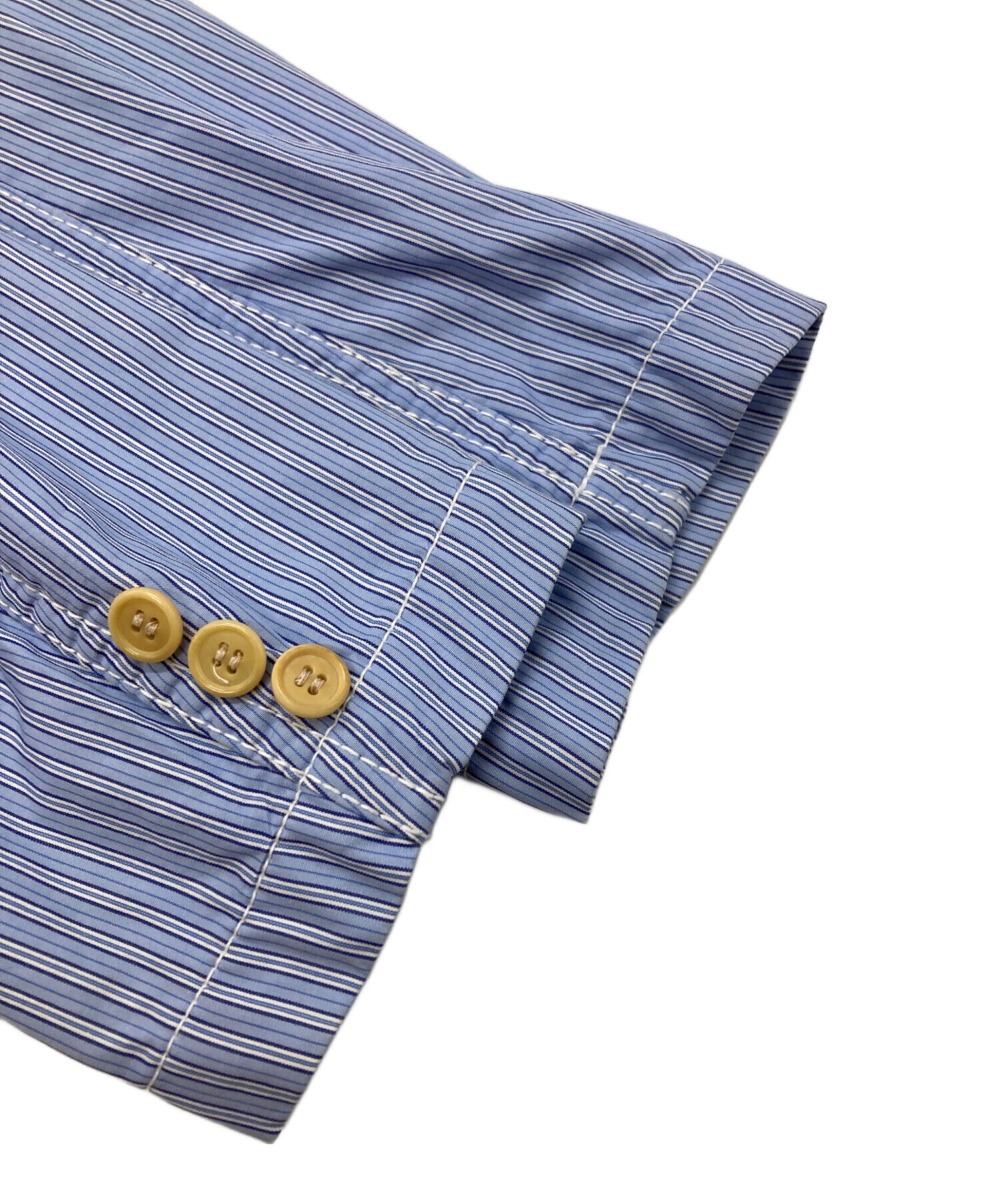 コムデギャルソン　ネイビー ストライプ テーラードジャケット　サイズS 中古・古着通販】COMME des GARCONS HOMME (コムデギャルソン オム