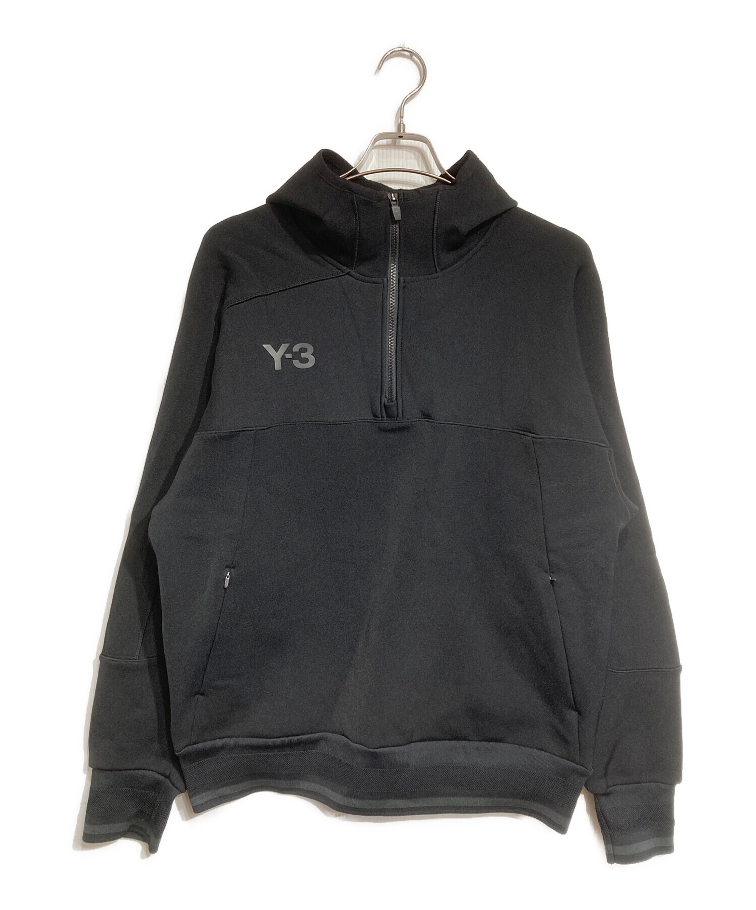 中古・古着通販】Y-3 (ワイスリー) LOGO HALF-ZIP HOODIE/ロゴハーフ 