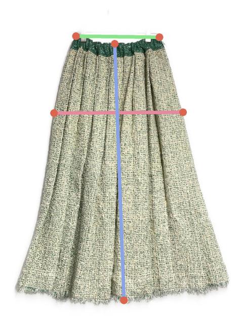 中古・古着通販】BLAMINK (ブラミンク) ラメツイード プリーツスカート