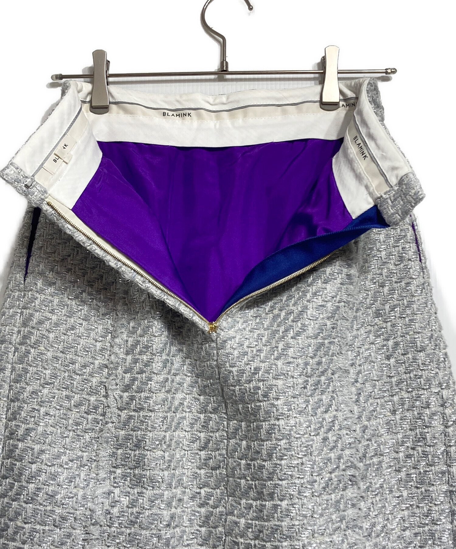 中古・古着通販】BLAMINK (ブラミンク) ツイードフリンジスカート