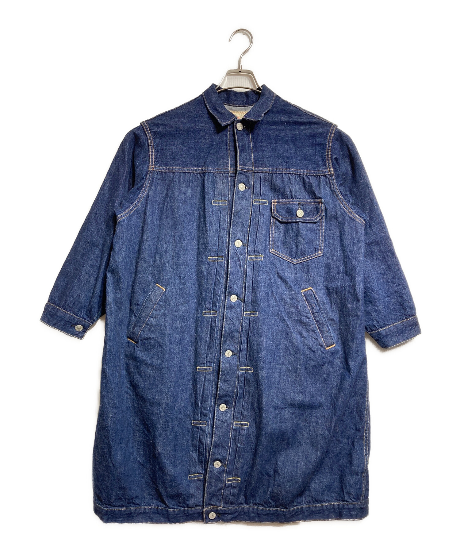 中古・古着通販】orSlow (オアスロウ) PLEATED FRONT COAT/プリン