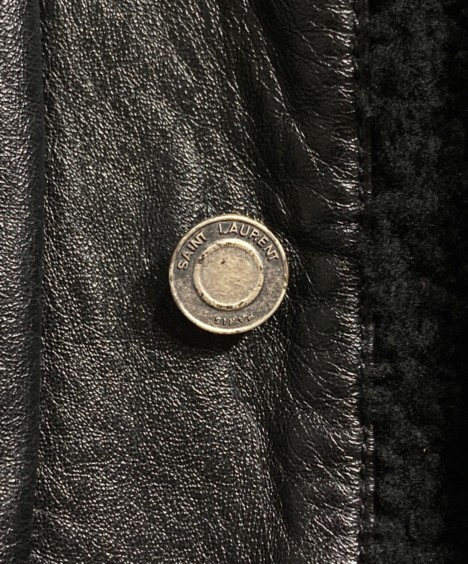 SAINT LAURENT レザージャケット 48 中古・古着通販】Saint Laurent Paris (サンローランパリ) ムートン