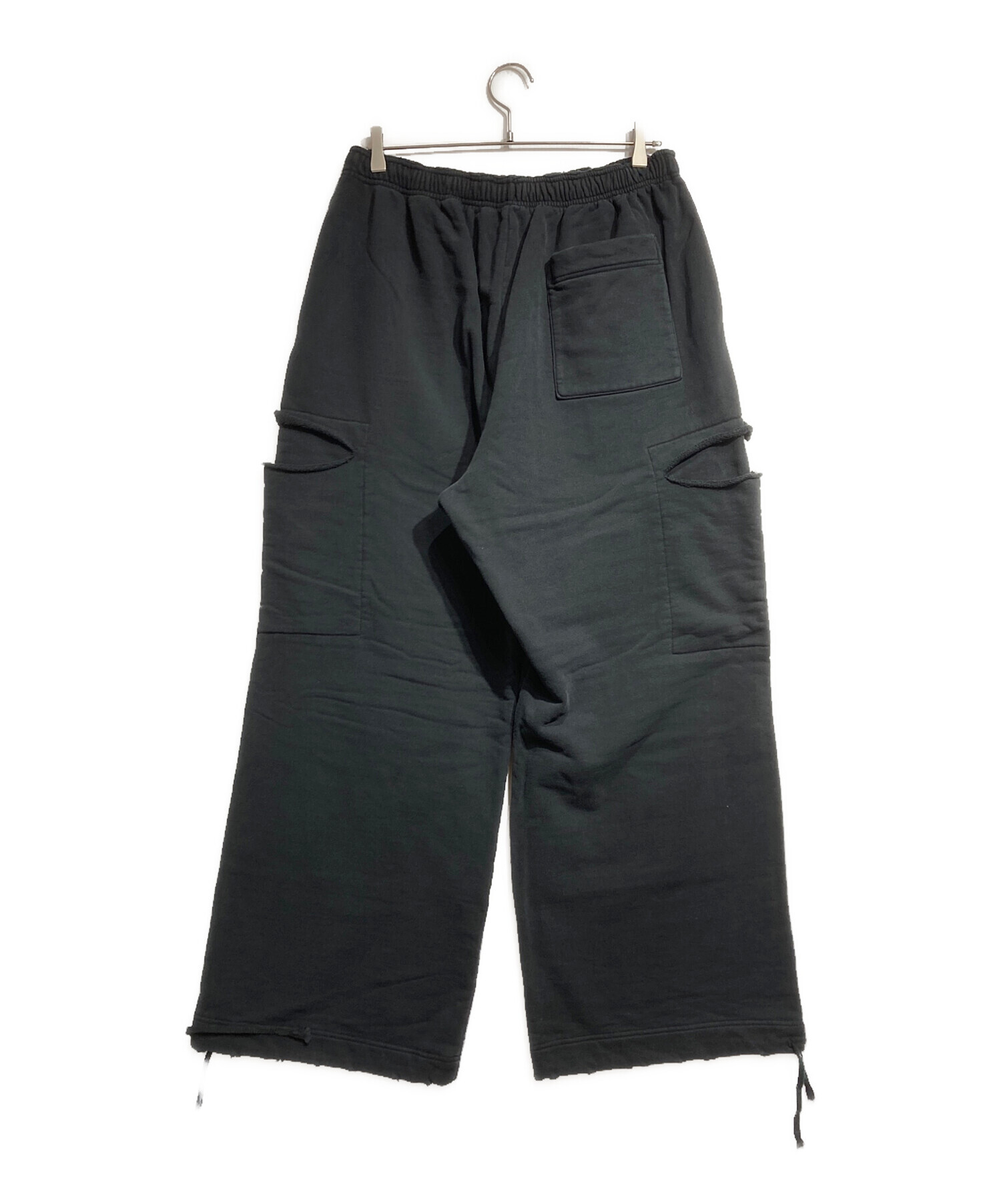 中古・古着通販】TASKS (タスク) ダメージ加工スウェットワイドパンツ 