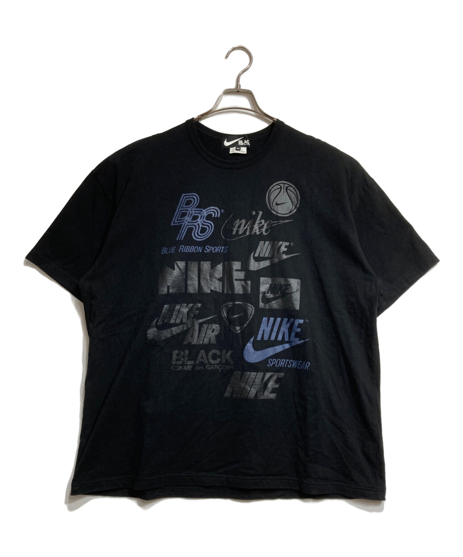 【中古】BLACK COMME des GARCONS | ブラックコムデギャルソン NIKE/ナイキ コラボ　フロントプリント半袖Ｔシャツ 1M-T103 ブラック サイズ：S【尾張小牧店】 ブラックコムデギャルソン×ナイキBLACK COMME des GARCONS×NIKE ポリ