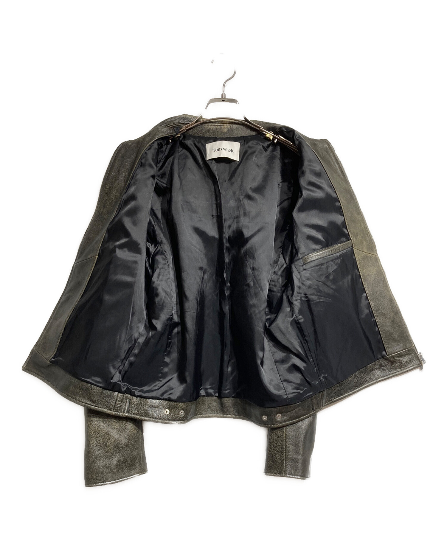 中古・古着通販】TONY WACK (トニーワック) LEATHER CHEST ZIP JACKET