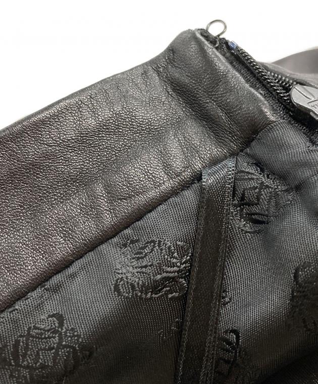 中古・古着通販】LOEWE (ロエベ) ラムレザーパンツ/Lambskin leather