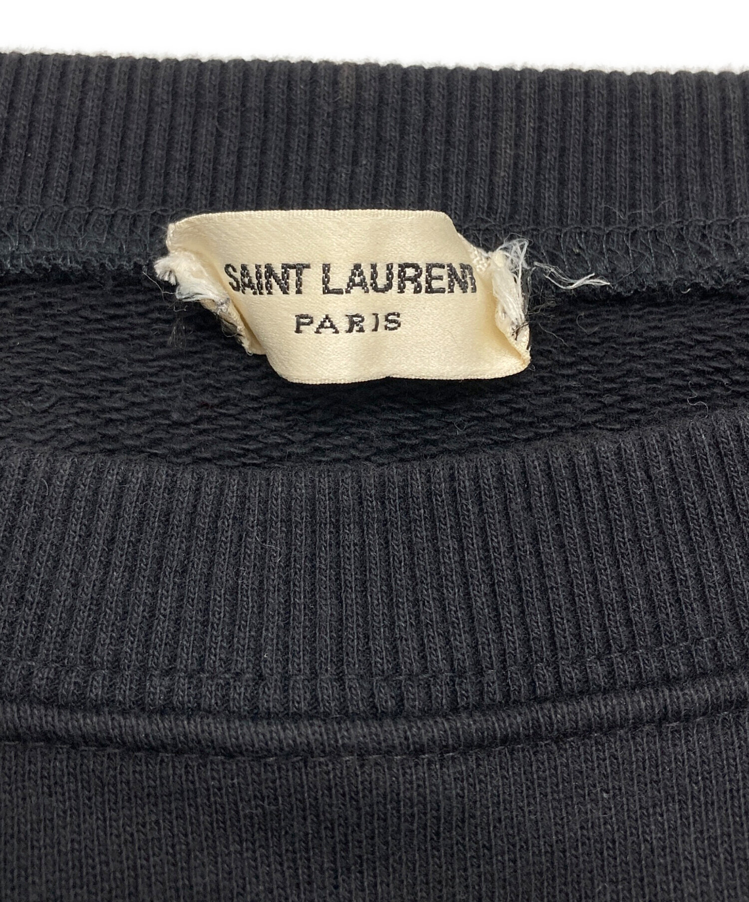 SAINT LAURENT PARIS サンローランパリ スウェット S 茶 【古着】【中古】【送料無料】 中古・古着通販】Saint Laurent Paris (サンローランパリ) クルー
