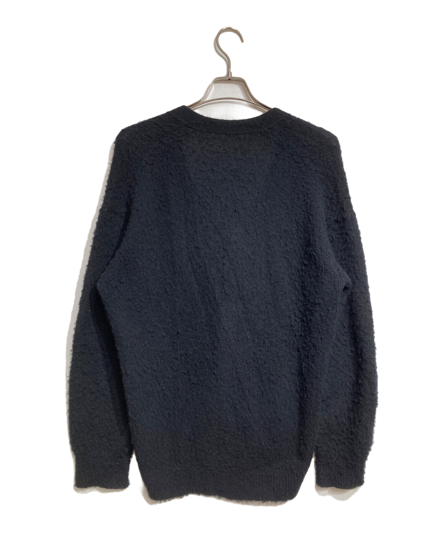 オーラリー　AURALEE ニットカーディガン　ブラック　1 ニットブルゾン 中古・古着通販】AURALEE (オーラリー) BRUSHED WOOL CASHMERE SILK
