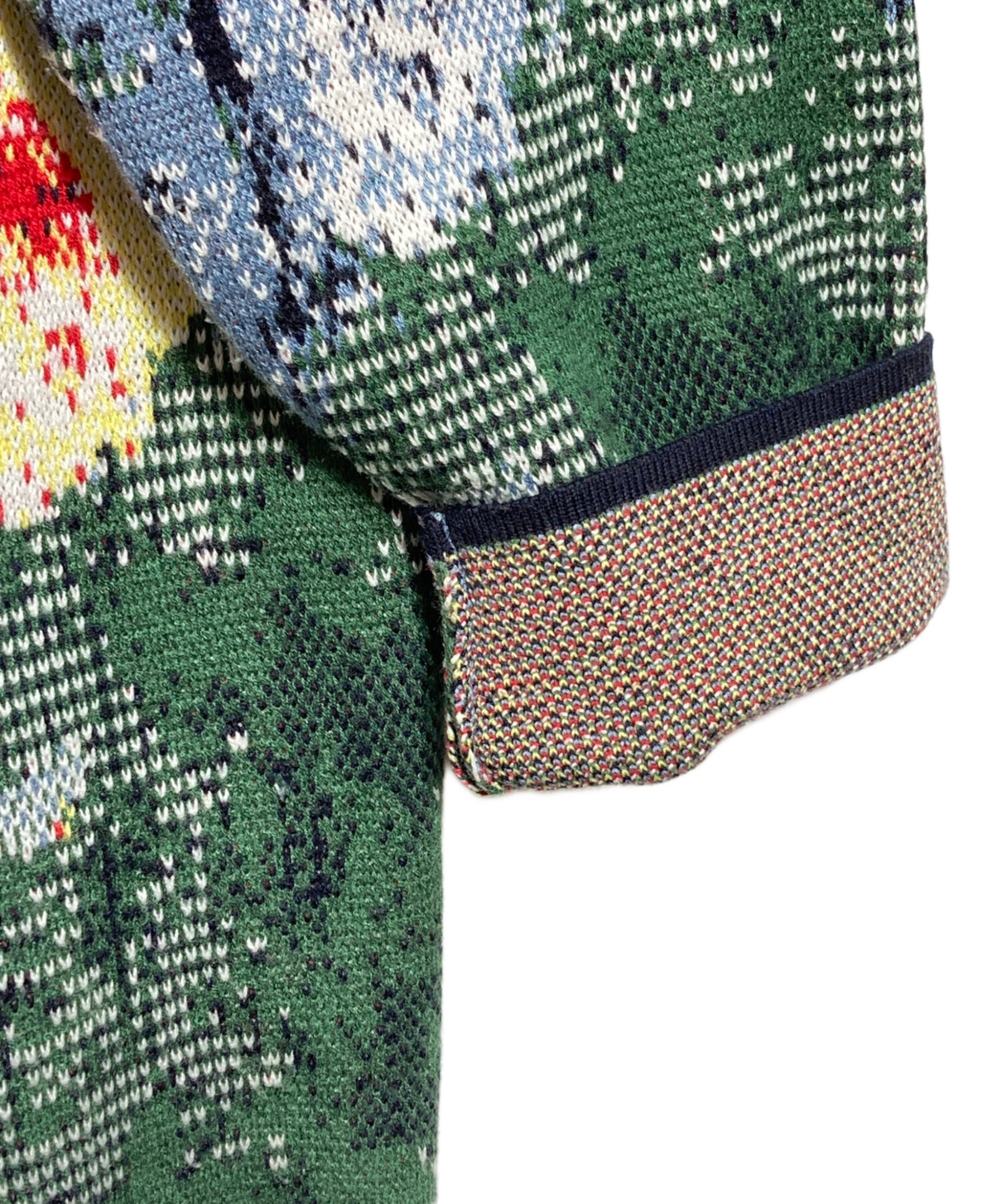 中古・古着通販】TAAKK (ターク) JACQUARD ZIP UP KNIT/ジャガード 