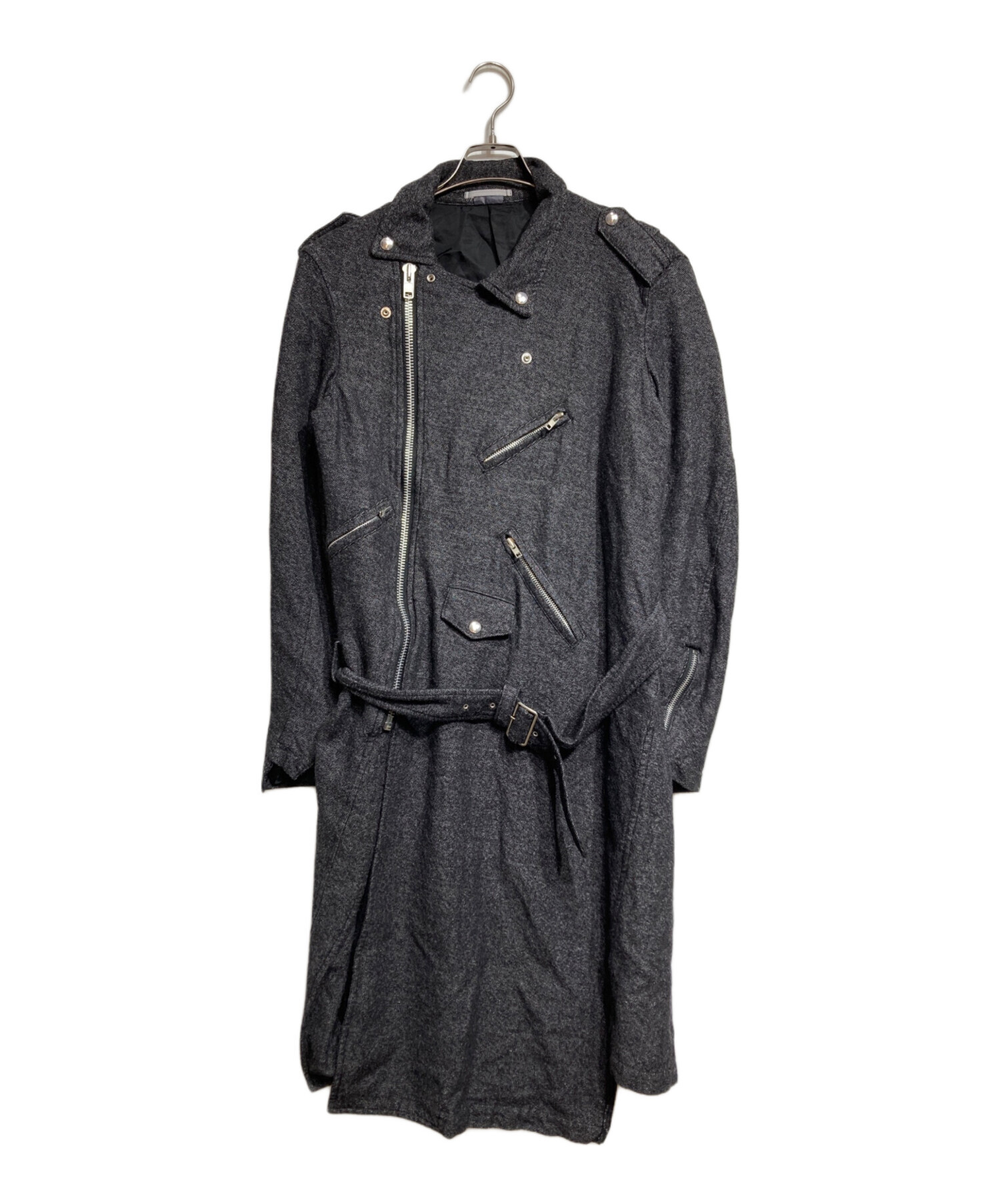 コムデギャルソンオムプリュス ツイードねじれピーコート 中古・古着通販】COMME des GARCONS HOMME PLUS (コムデギャルソンオム