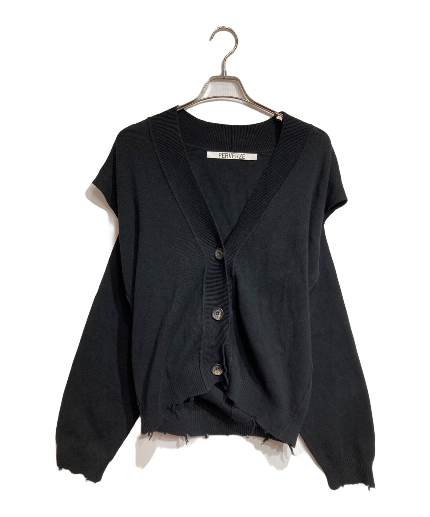 中古・古着通販】PERVERZE (パーバーズ) crash wide knit cardigan