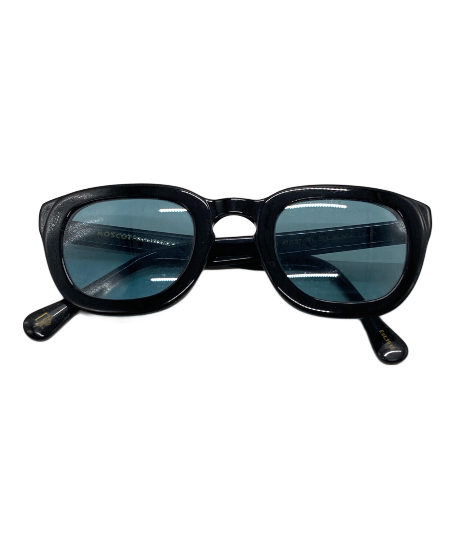 モスコット MOSCO ブラックサングラス 中古・古着通販】MOSCOT (モスコット) サングラス ブラック サイズ:47