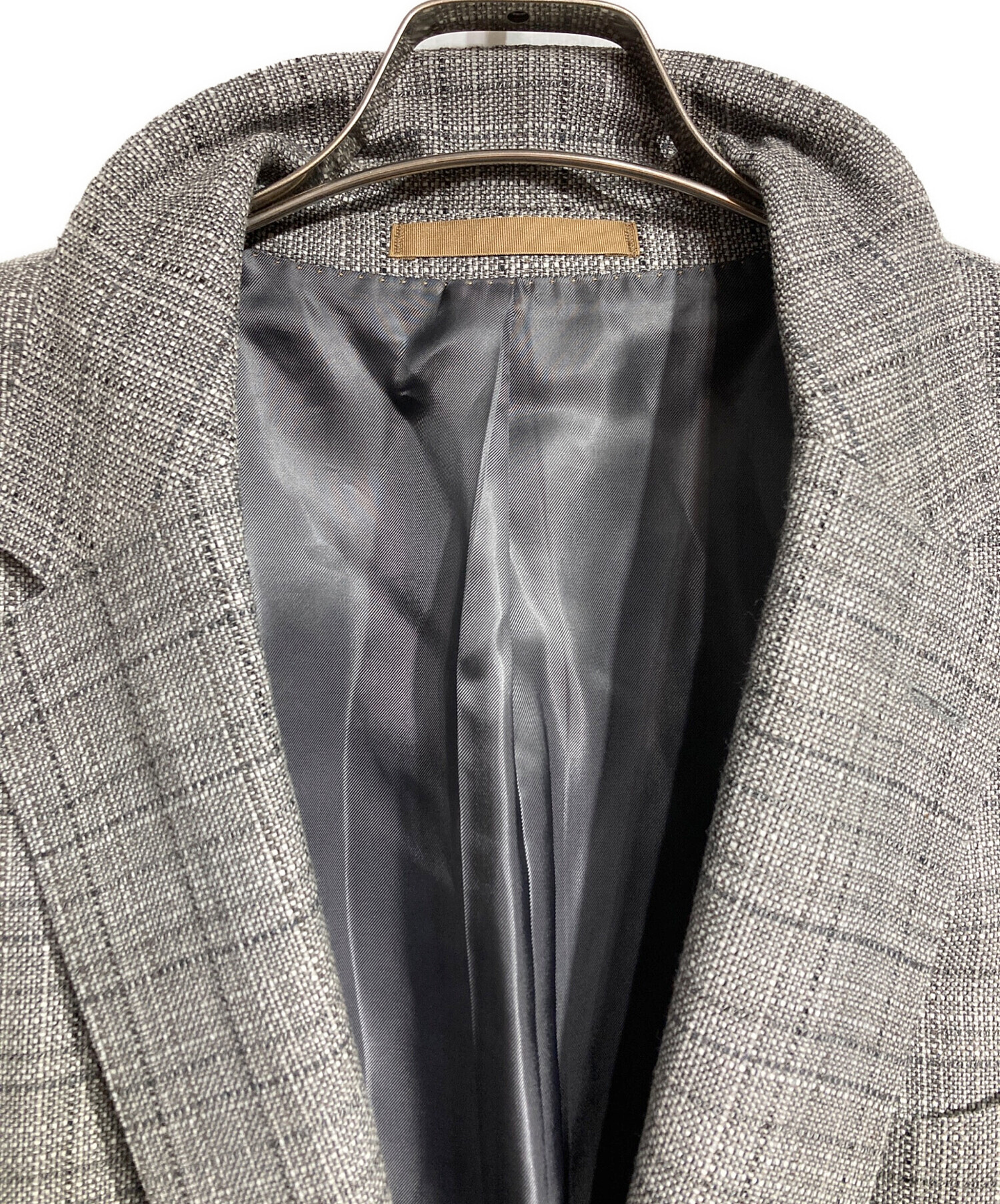 HUGO BOSS BOSS テーラードジャケット チェック柄 グレー系 メンズ BOSS（HUGO BOSS） ジャケット テーラードジャケット スリムフィット