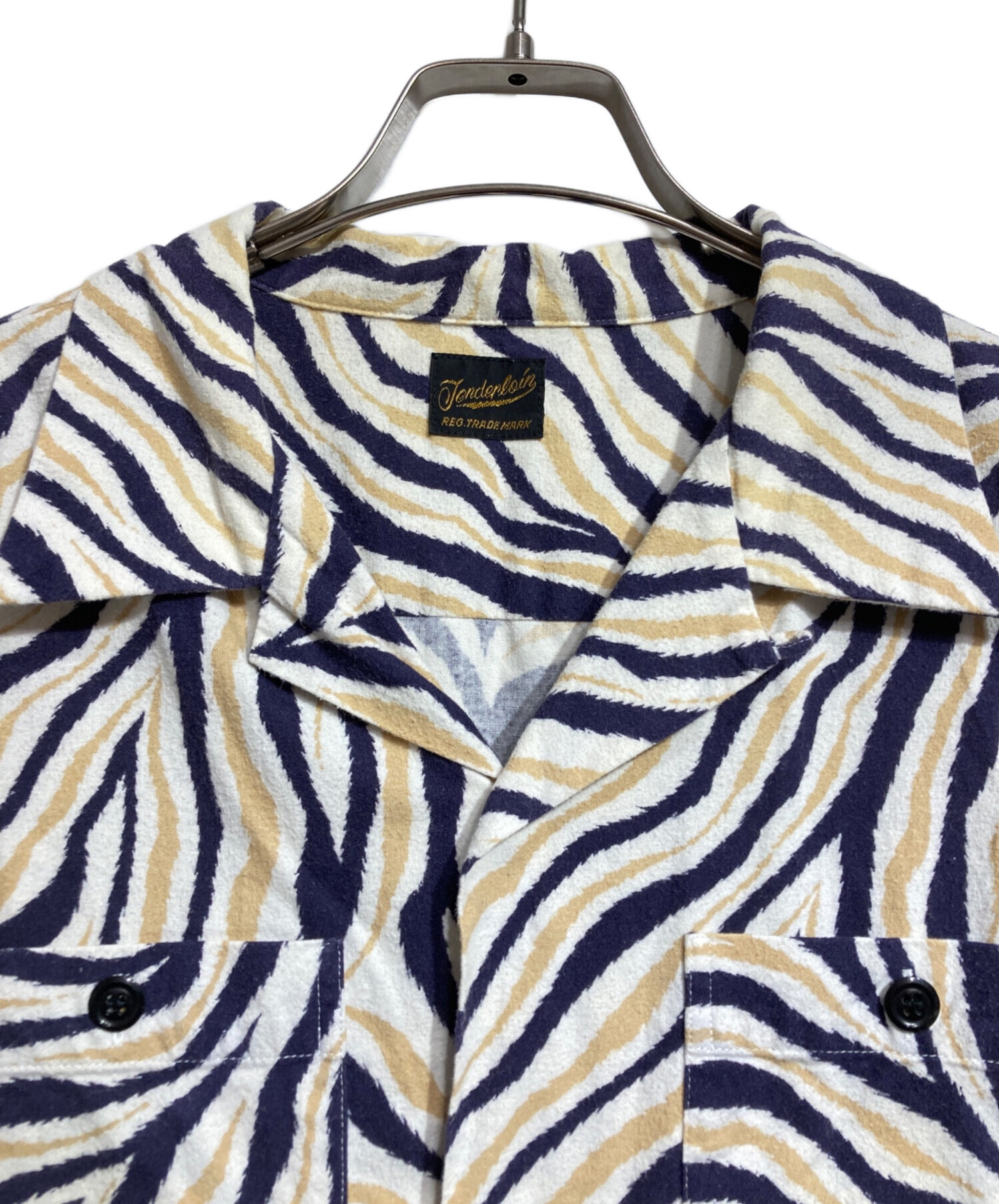 Tenderloin ゼブラ コーデュロイシャツ XL 中古・古着通販】TENDERLOIN (テンダーロイン) ゼブラオープンカラー