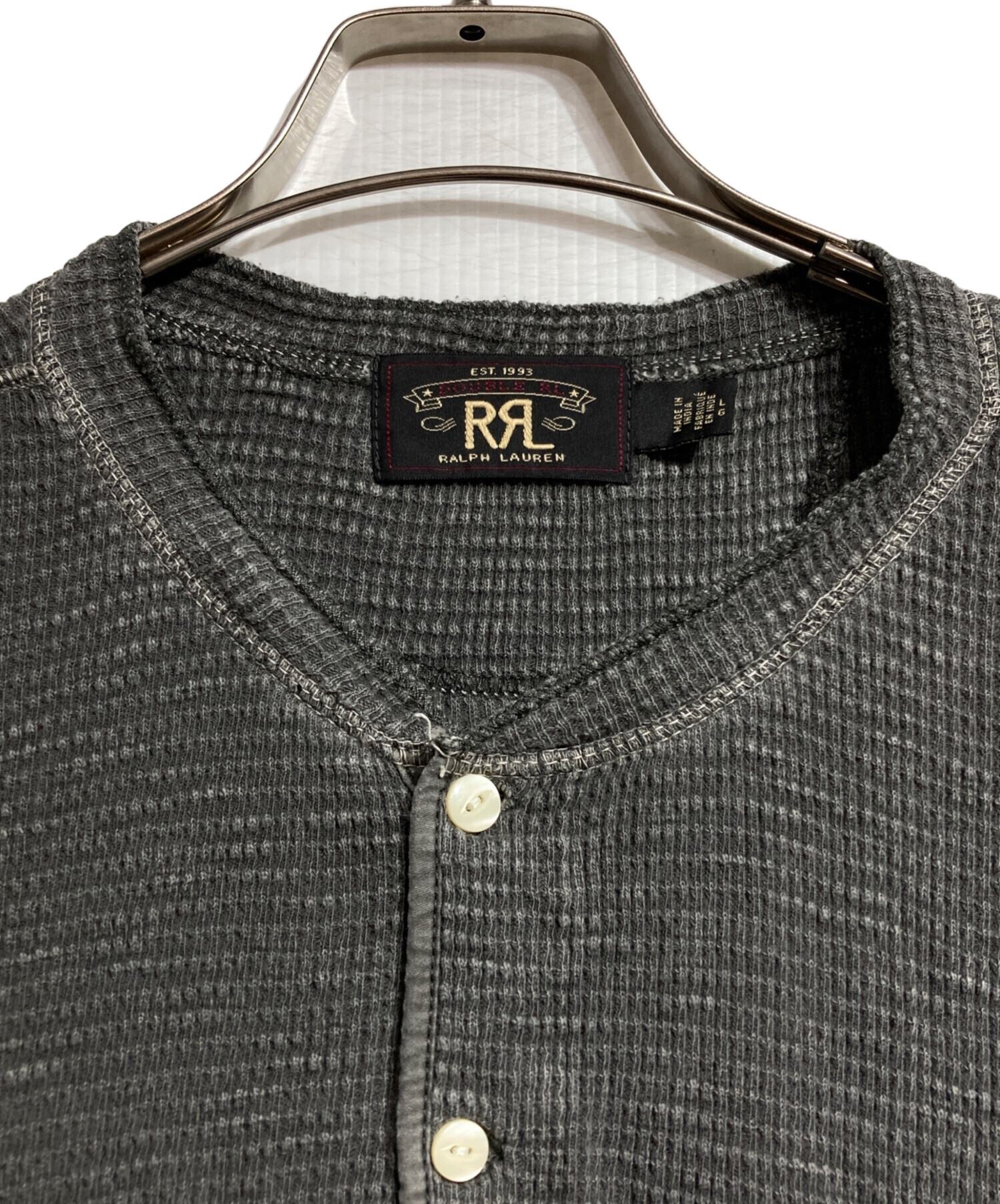 中古・古着通販】RRL (ダブルアールエル) ヘンリーワッフルサーマル 