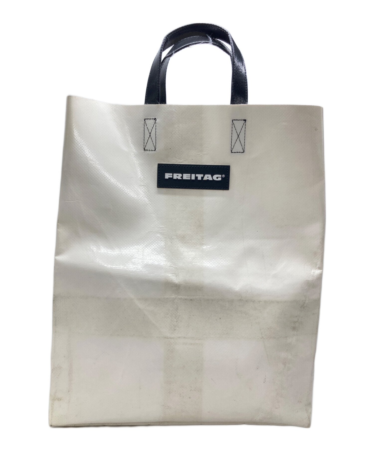 FREITAG MIAMI VICE トートバッグ ホワイト/グレー 中古・古着通販】FREITAG (フライターグ) MIAMI VICEトートバッグ