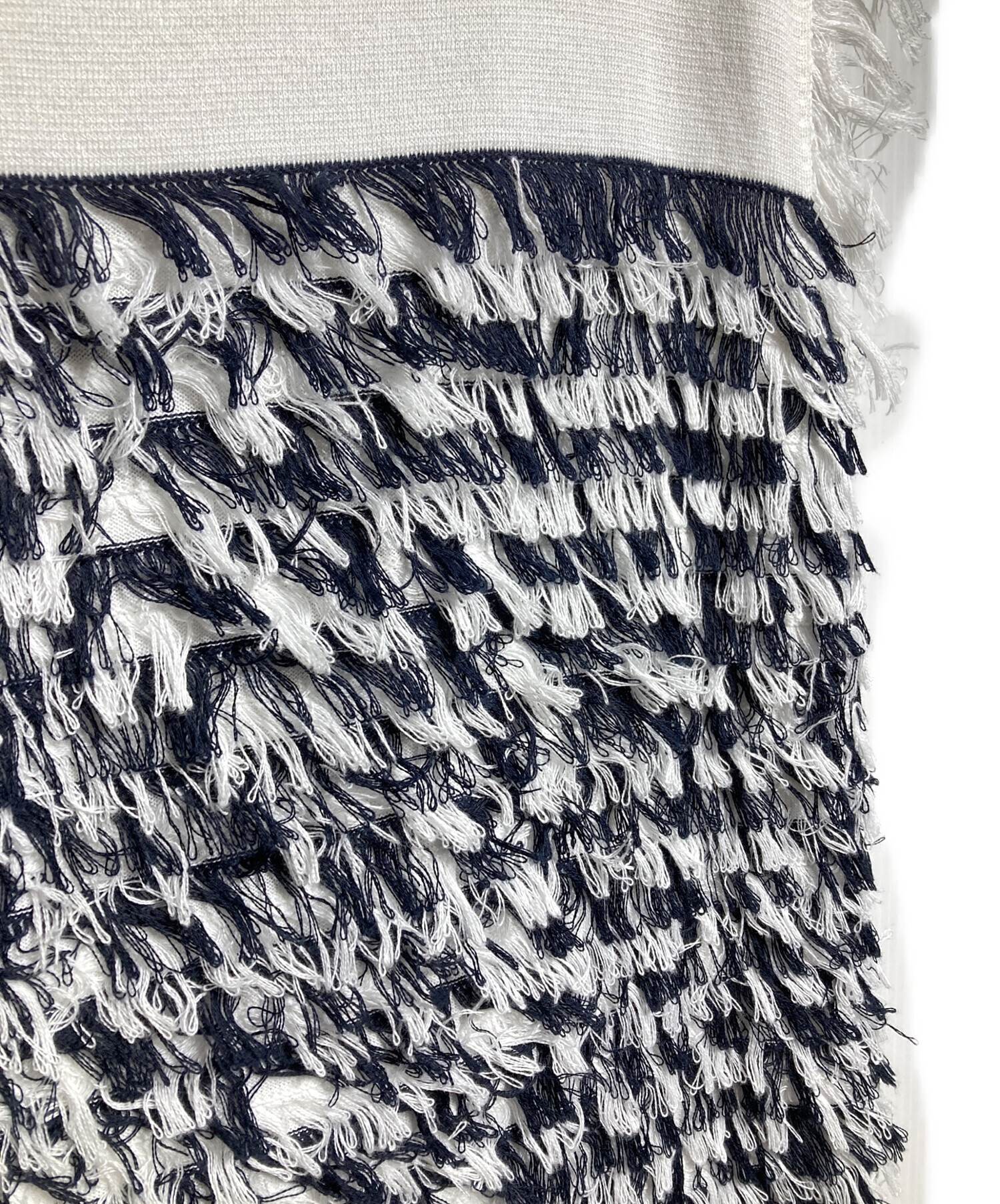 中古・古着通販】DRAWER (ドゥロワー) フリンジニット/Fringe knit