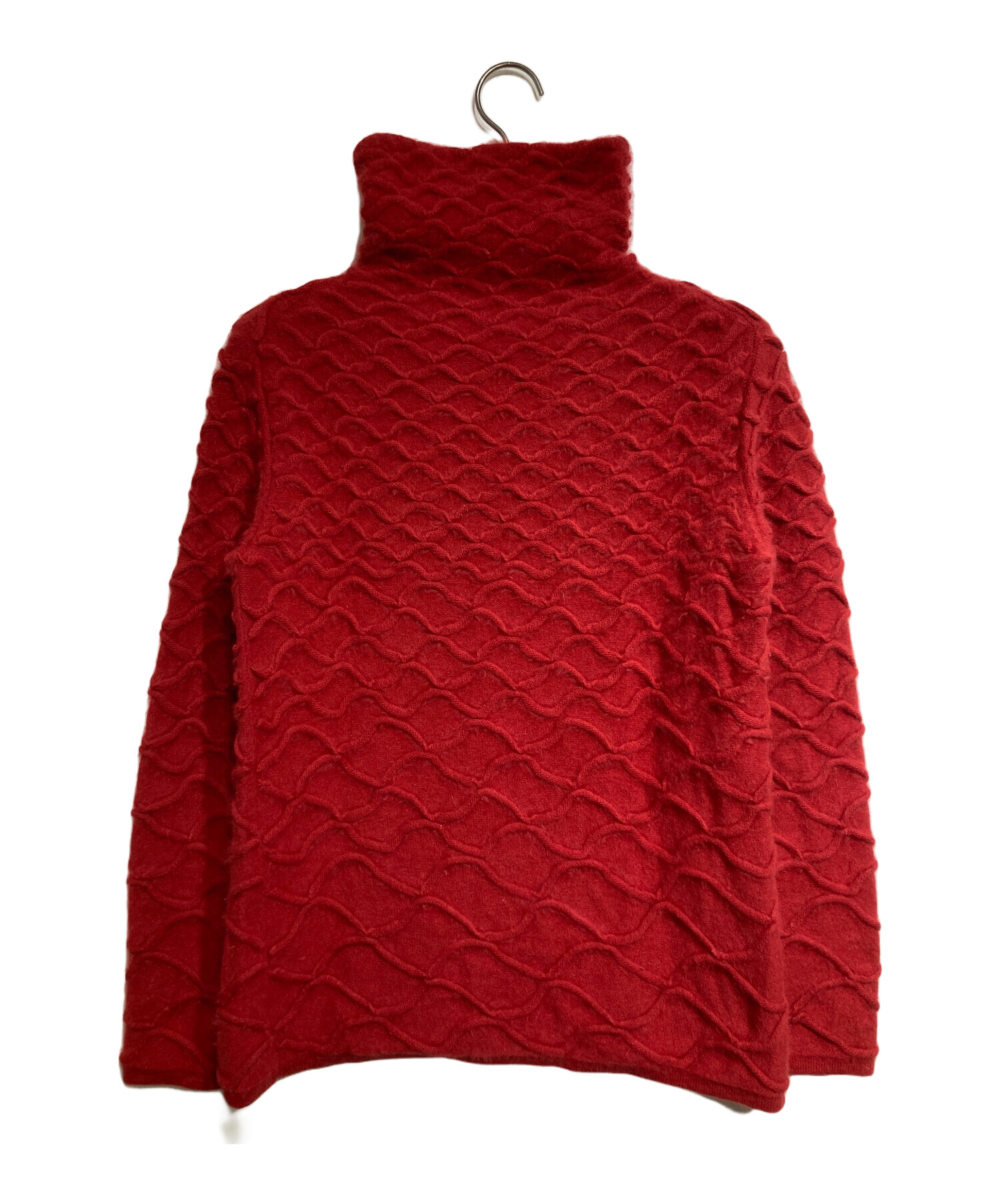 ISSEY MIYAKE / イッセイミヤケ | 1988s | 筆タグ オンリミット Vネック ウール ニット セーター | M | レッド | レディース 筆タグ オンリミット Vネック ウール ニット セーター | ブランド古着