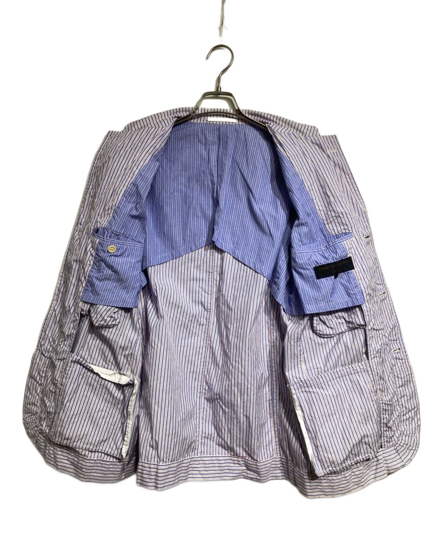 COMME des GARCONS HOMME コットンストライプジャケット Comme Des Garçons Homme Plus ストライプ ジャケット | ブラック