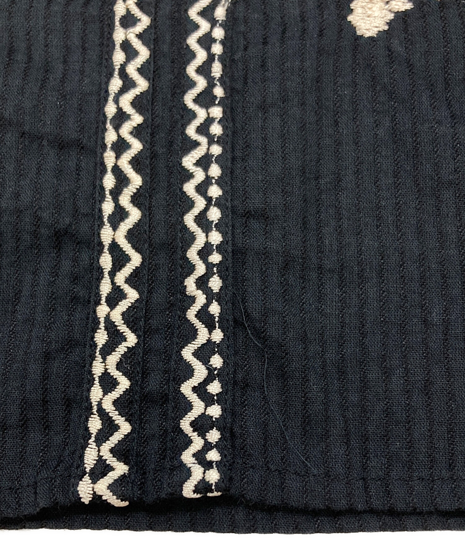 中古・古着通販】ne quittez pas (ヌキテパ) インド刺繍レースブラウス