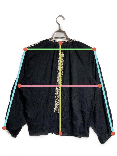 中古・古着通販】ne quittez pas (ヌキテパ) インド刺繍レースブラウス