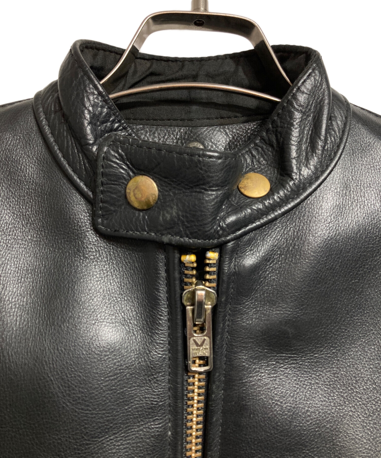 レア！ バンソン レザーシングルライダース 中古・古着通販】VANSON (バンソン) シングルライダースジャケット