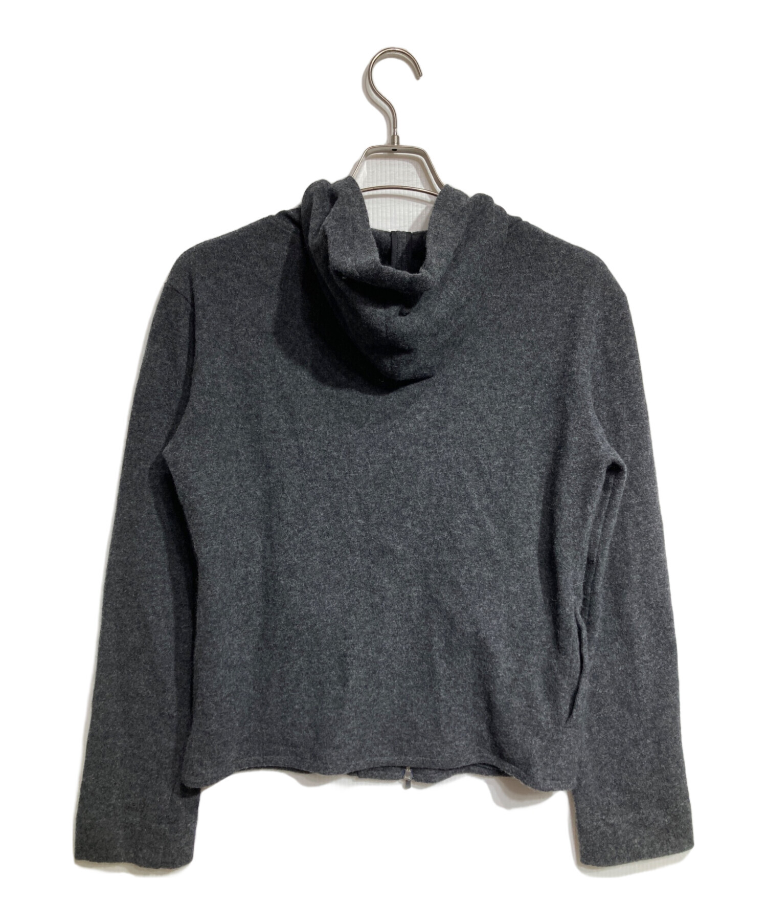 中古・古着通販】NTRUL (ニュートラル) zip knit hoodie/ グレー