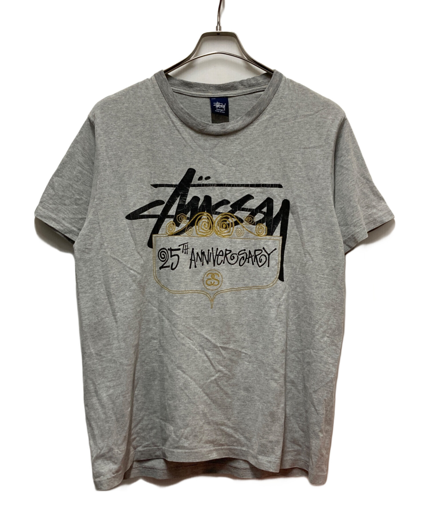 stüssy ロゴプリント Tシャツ グレー　XSサイズ 中古・古着通販】stussy (ステューシー) 90'sプリントTシャツ グレー
