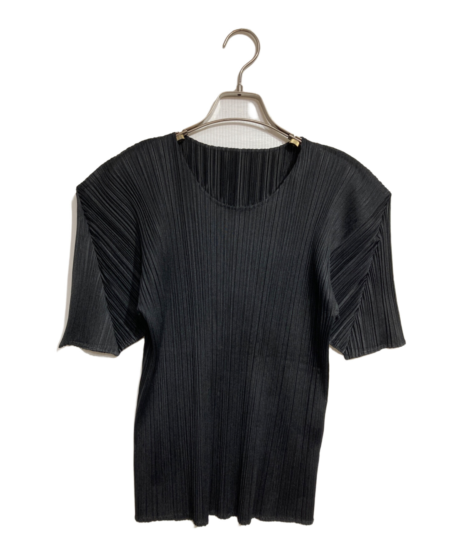 PLEATS PLEASE 黒カットソー 中古・古着通販】PLEATS PLEASE (プリーツプリーズ) プリーツ
