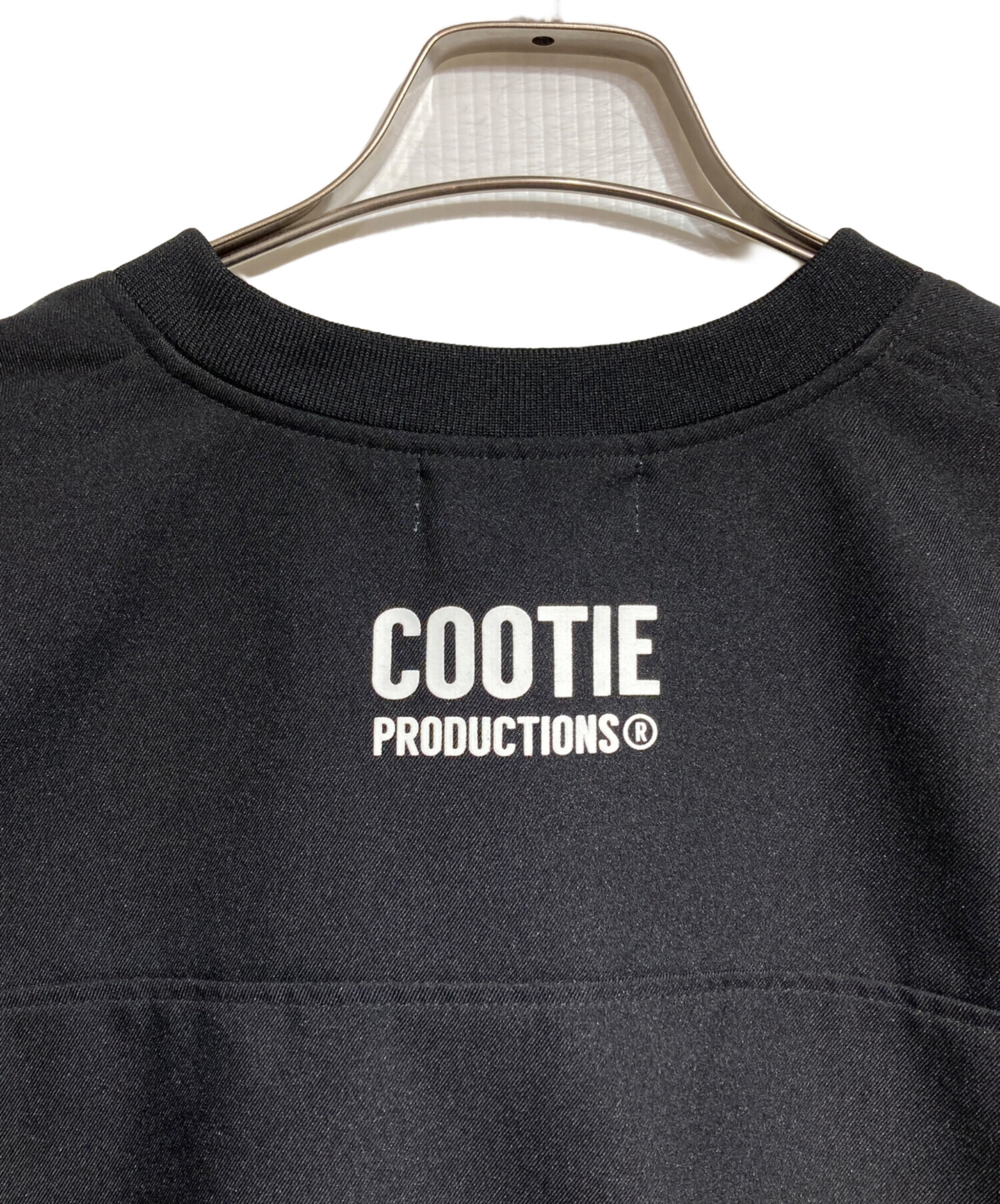 PRODUCTIONS COOTIE フットボールシャツ Top（Black Football Twill PRODUCTIONS/Polyester COOTIE カットソー　Sサイズ シャツ