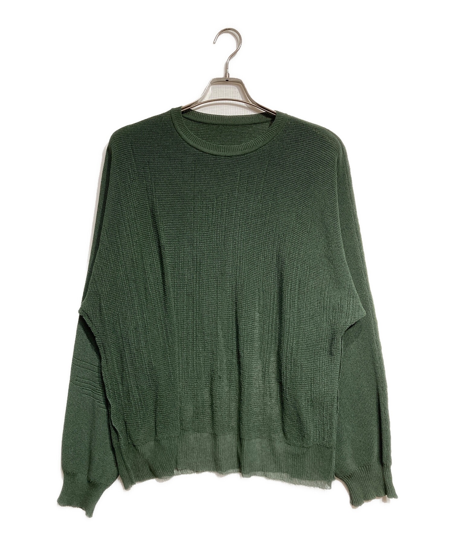 トップス 86AW ISSEY MIYAKE MEN Knit cotton green 中古・古着通販】HOMME PLISSE ISSEY MIYAKE (オム プリッセ イッセイ