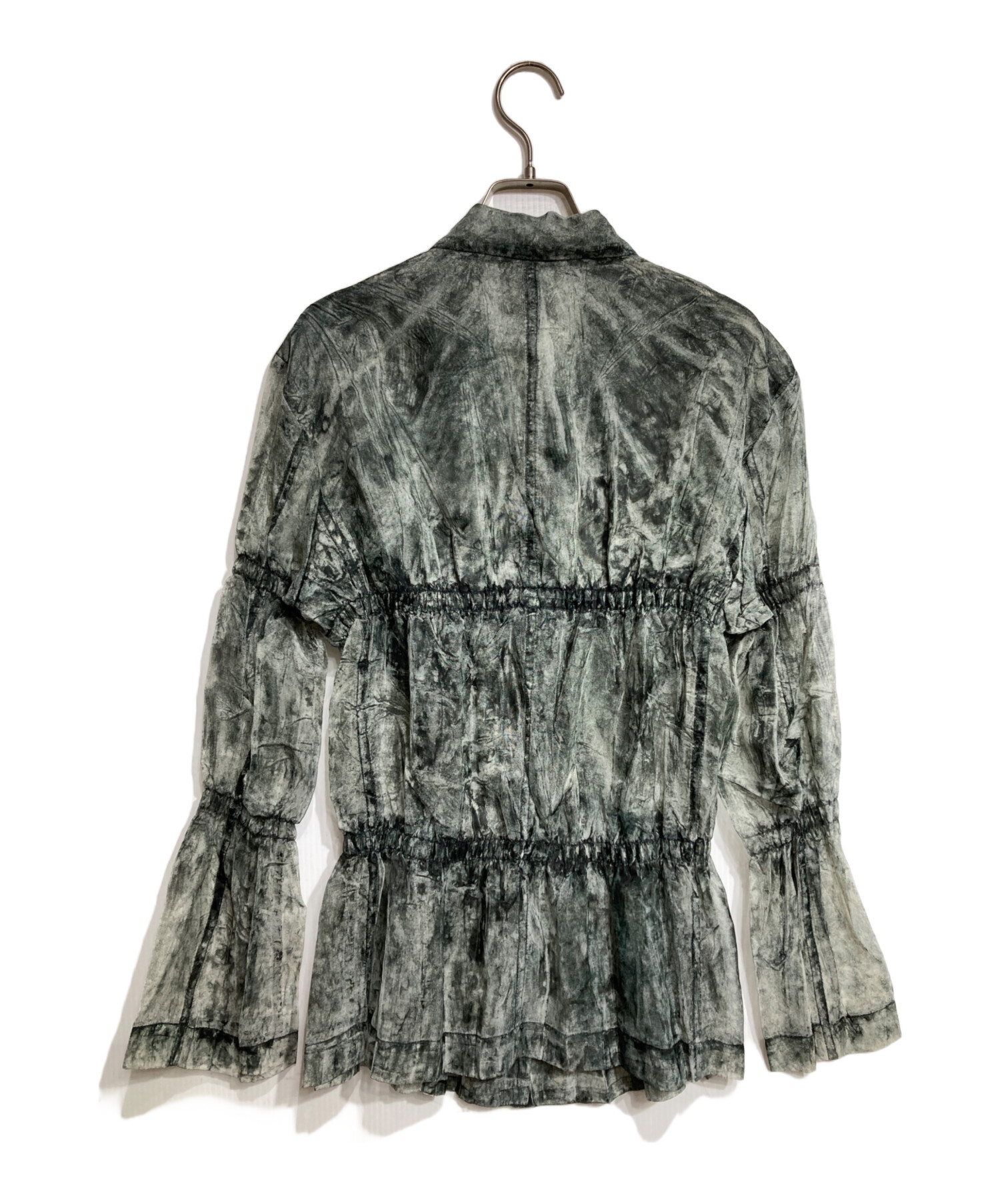 中古・古着通販】ISSEY MIYAKE (イッセイミヤケ) 転写プリーツシアー