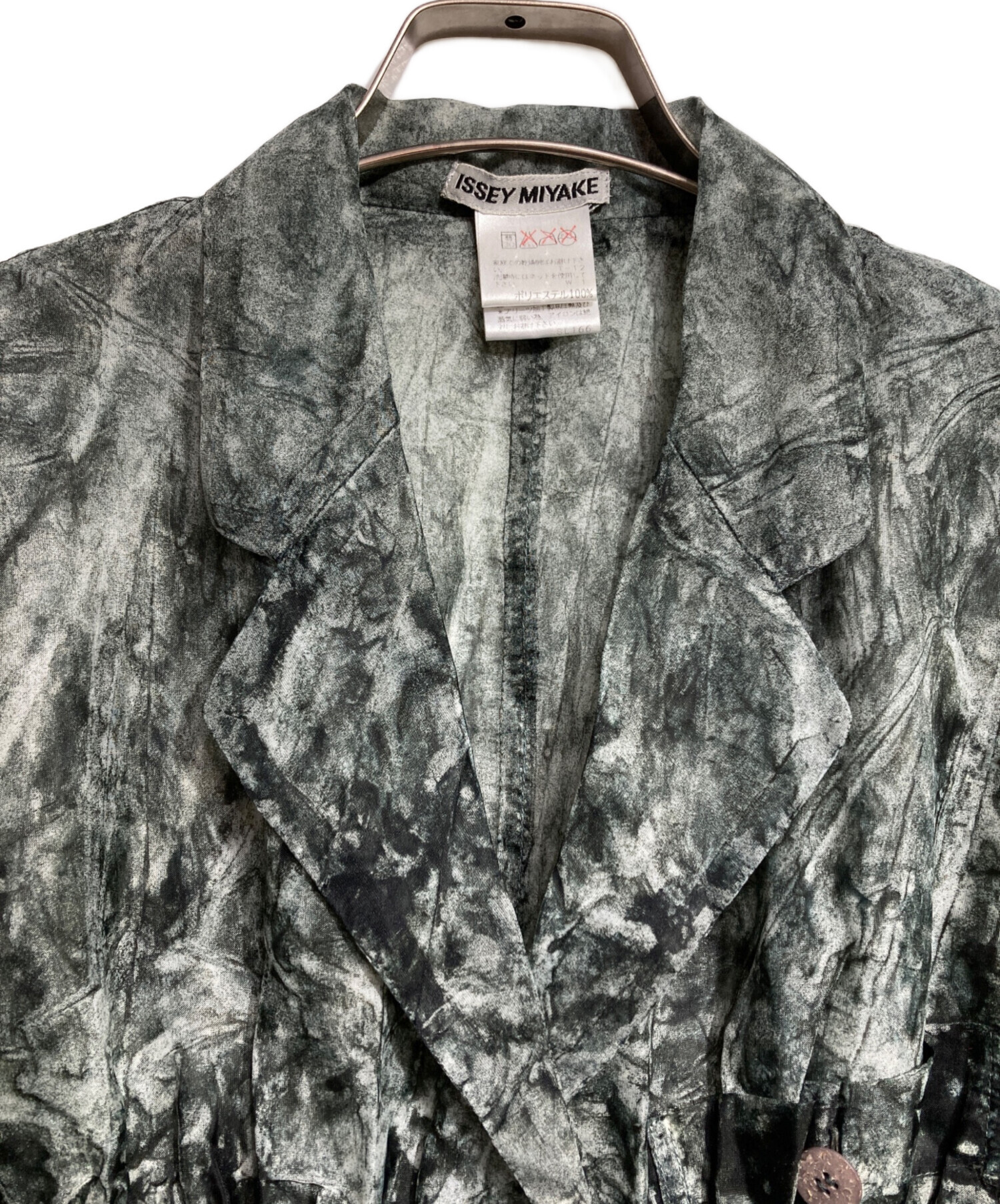 #1302 ISSEY MIYAKE プリーツ シアー 長袖 トップス 古着 中古・古着通販】ISSEY MIYAKE (イッセイミヤケ) 転写プリーツシアー