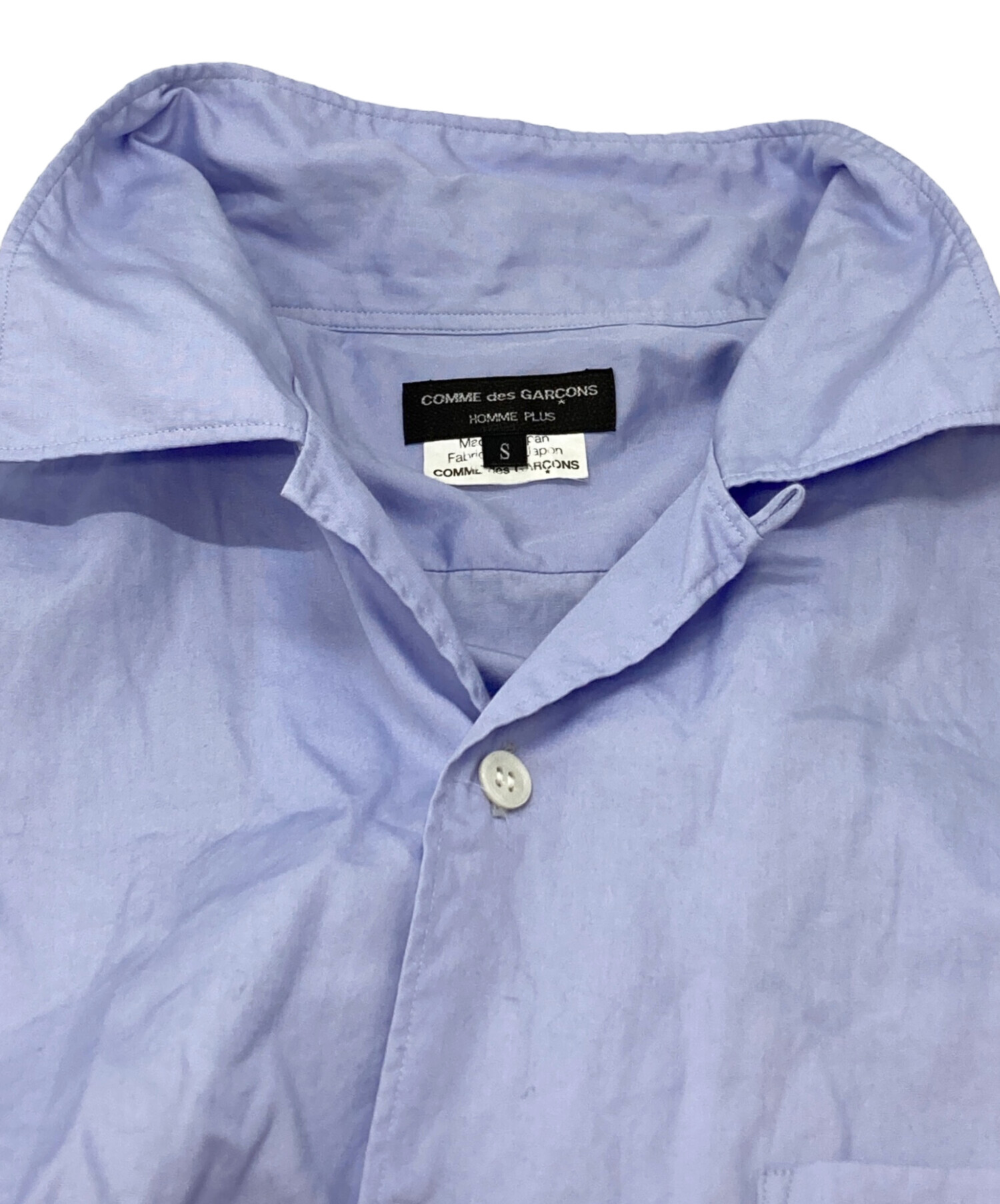 コムデギャルソンオムプリュス プレーンシャツ ブルー 中古・古着通販】COMME des GARCONS HOMME PLUS (コムデギャルソンオム
