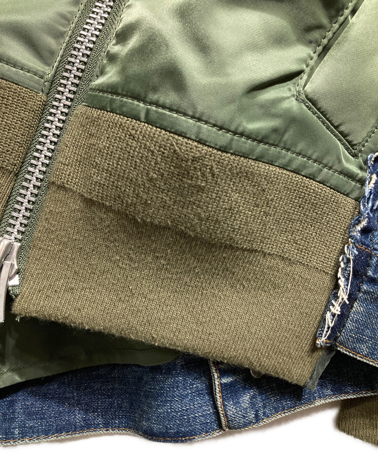 中古・古着通販】sacai (サカイ) Denim x MA-1 Jacket/デニム × MA-1