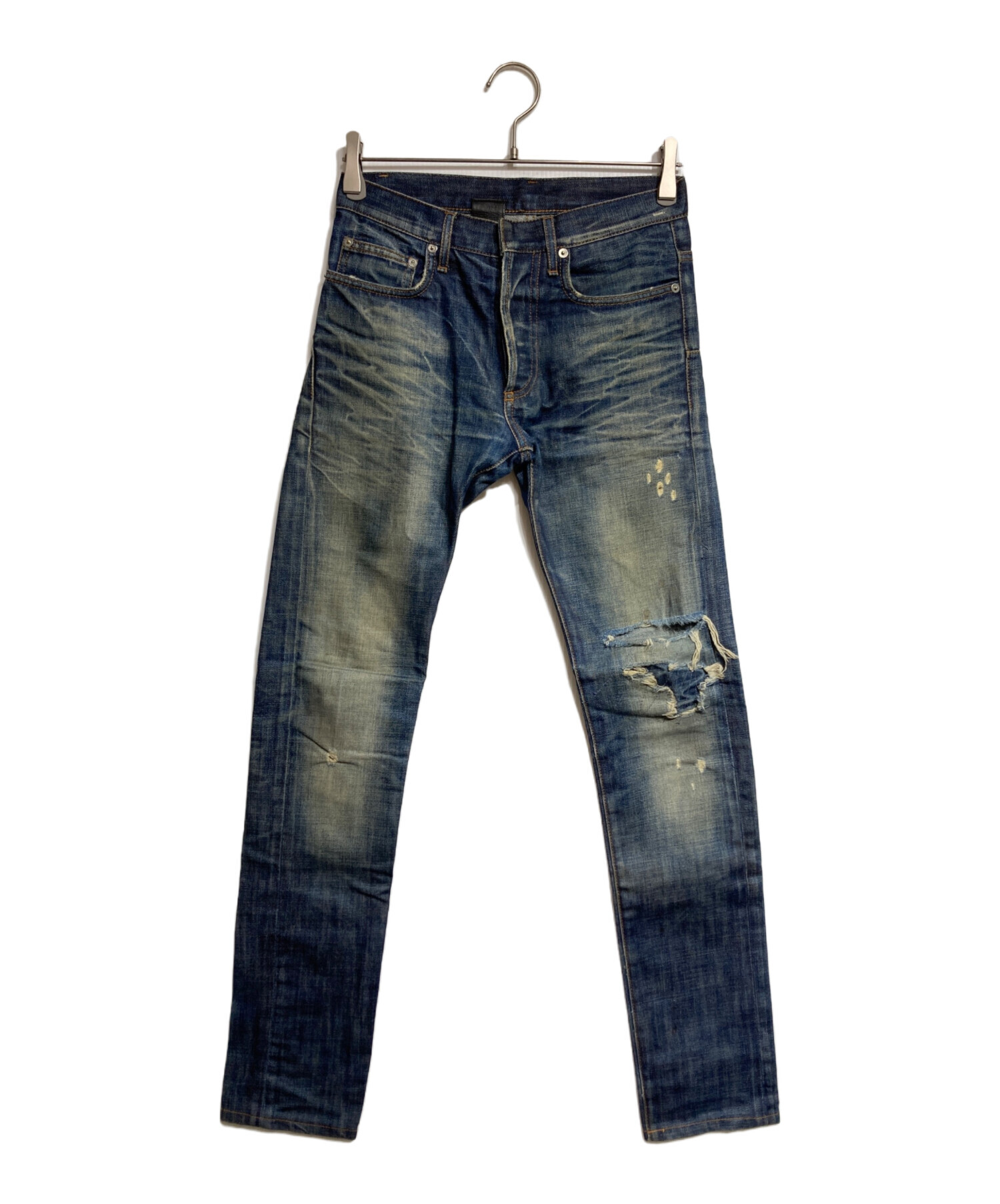 パンツ Dior homme damage skinny denim 27 中古・古着通販】Dior Homme (ディオール オム) ダメージ加工デニム