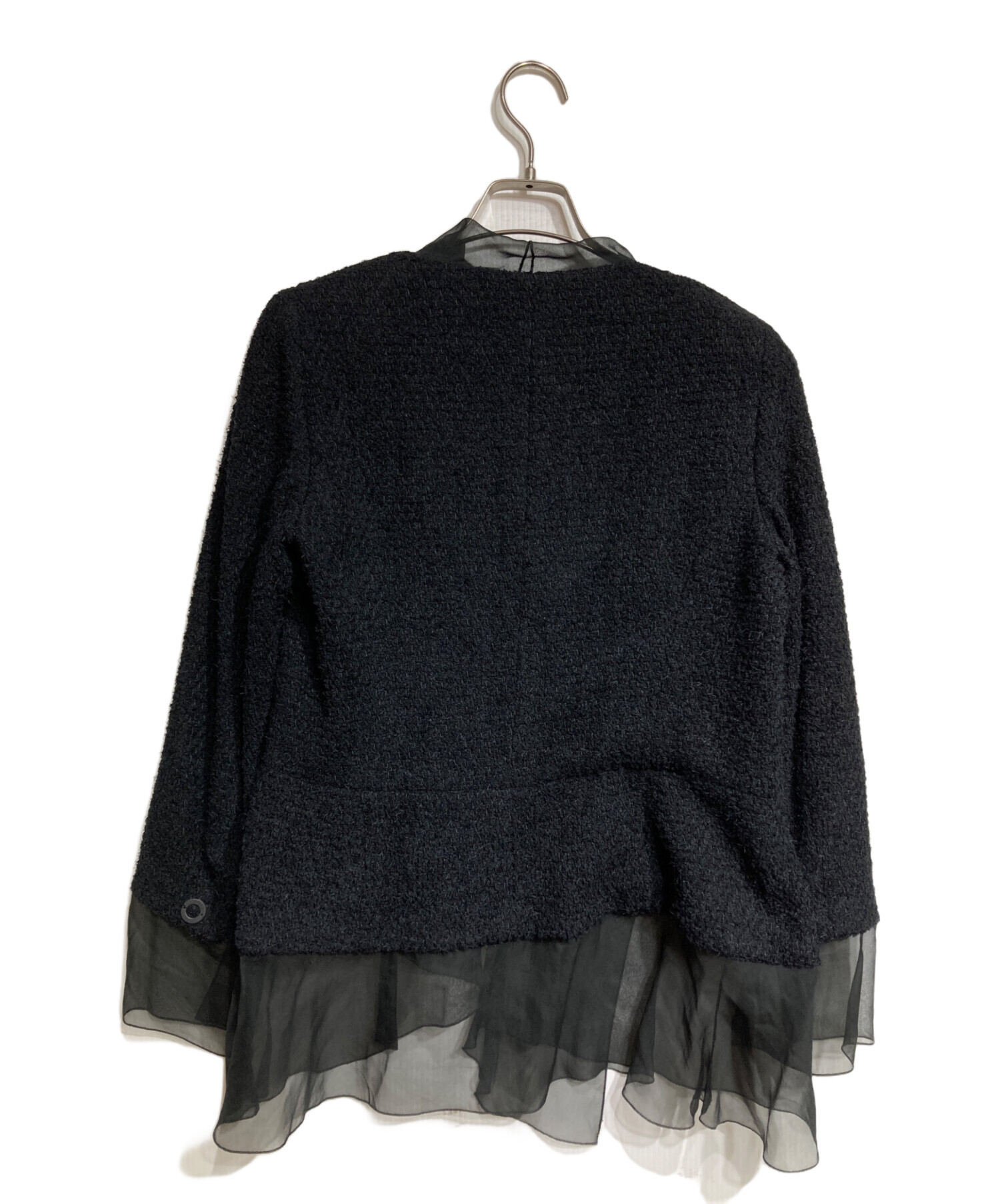 中古・古着通販】CHANEL (シャネル) ツイード×チュール切替シルク