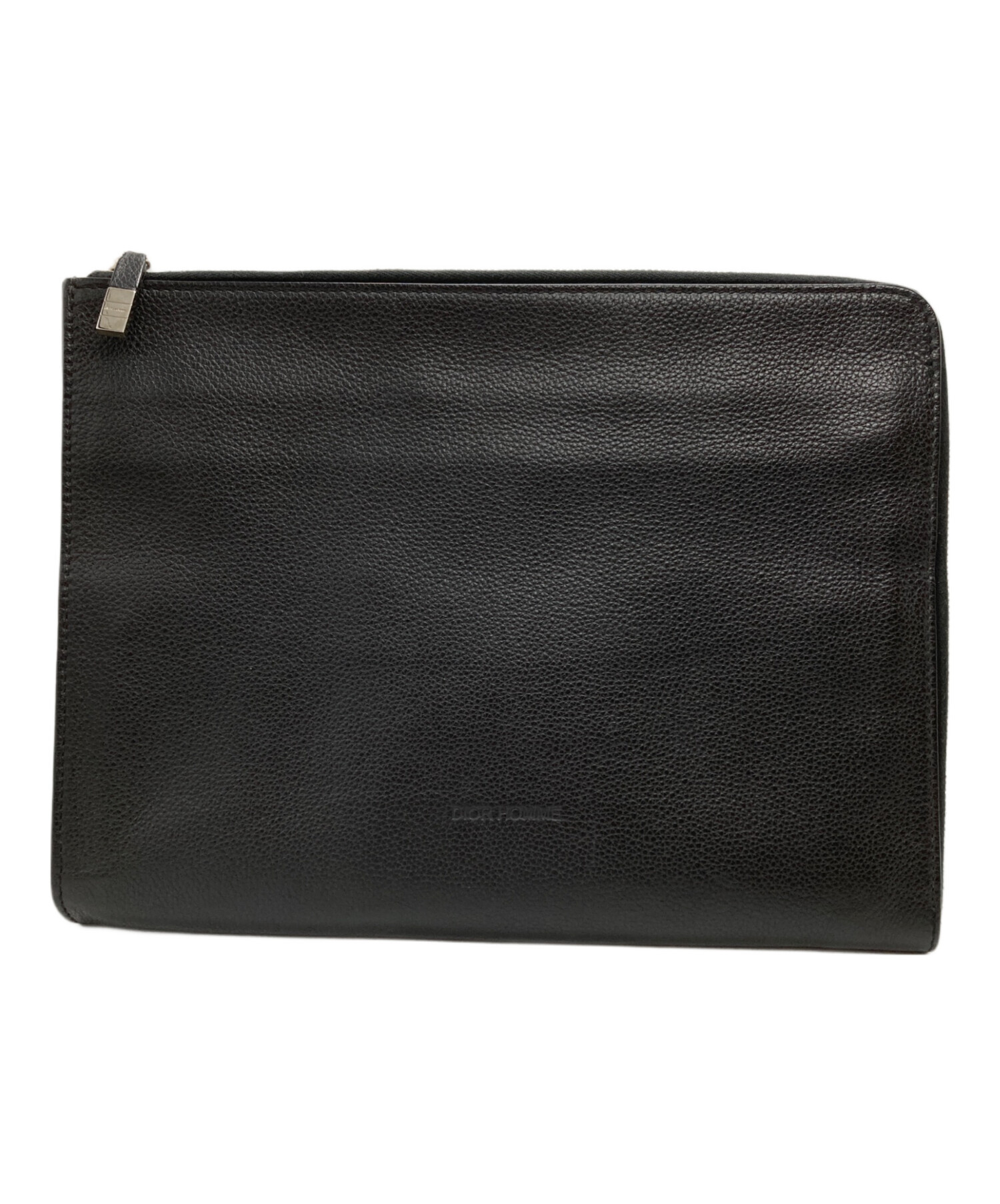 Dior ブラック クラッチバッグ 中古・古着通販】DIOR HOMME (ディオール オム) レザークラッチバッグ