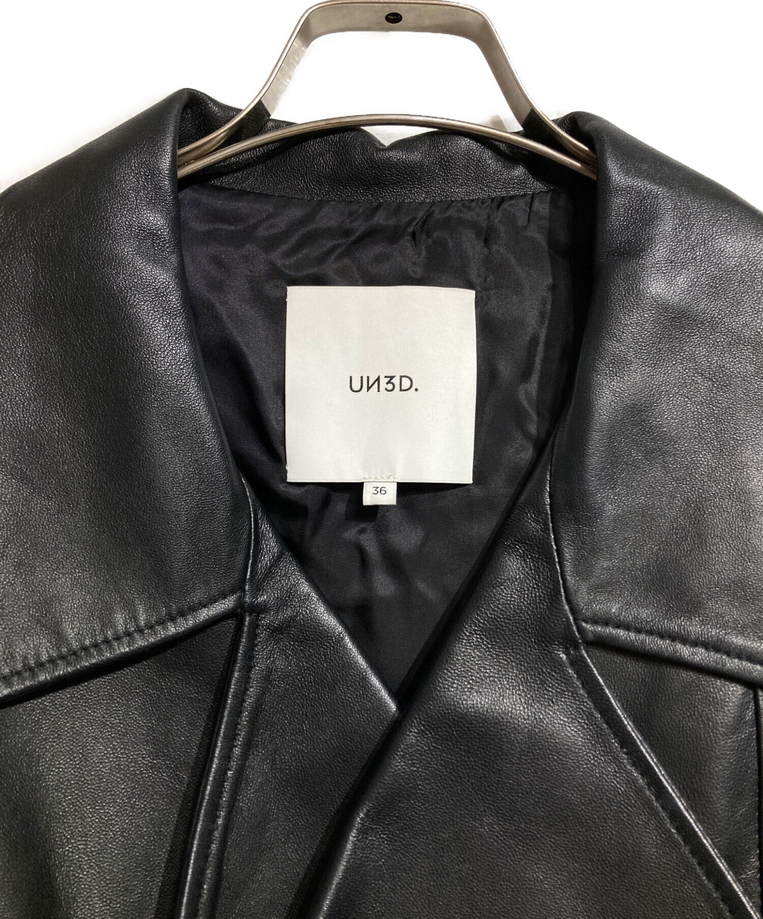 中古・古着通販】UN3D. (アンスリード) SHORT LEATHER RIDERS