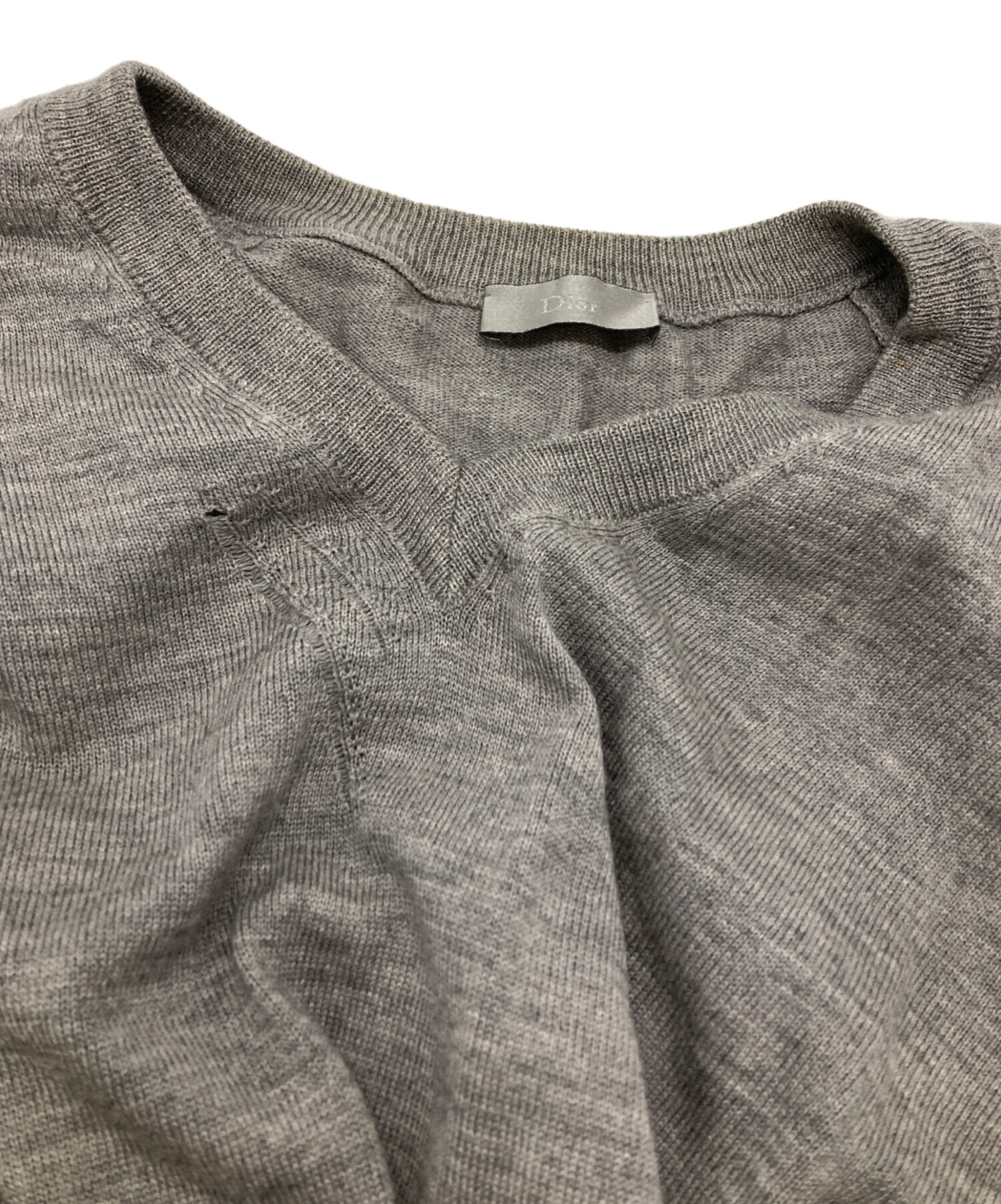 中古・古着通販】Dior Homme (ディオール オム) 爪痕クラッシュ加工V