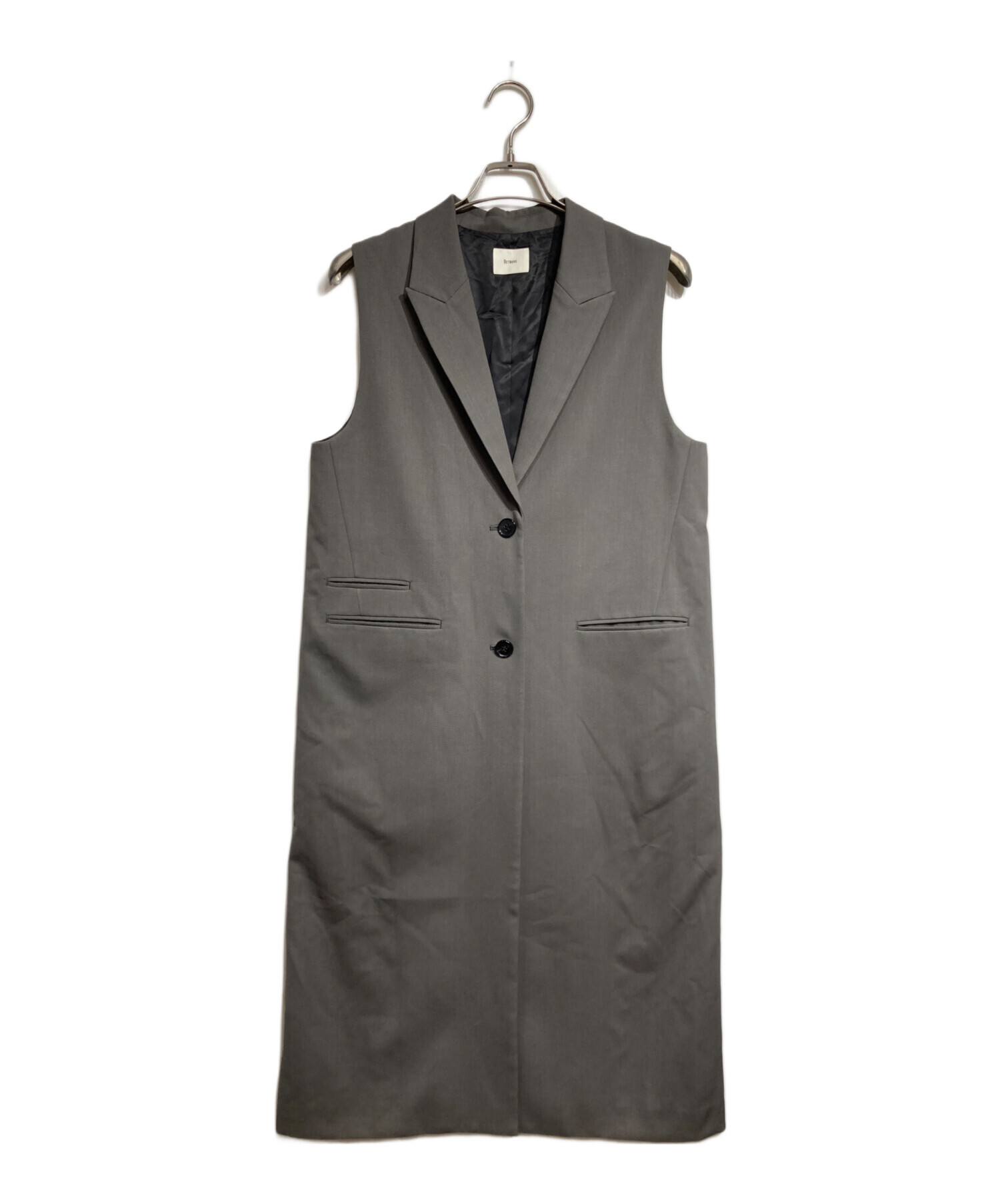 中古・古着通販】RETROVE (リトローヴ) FINE WOOL LONG VEST/ファイン 