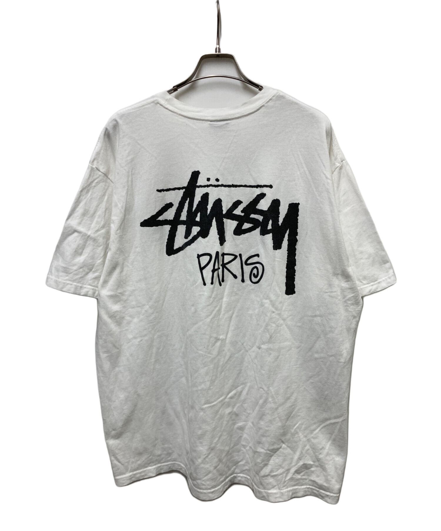 美品XL スチューシー　パリ　Tシャツ　ナチュラル 中古・古着通販】stussy (ステューシー) Paris Tee ホワイト サイズ:XL