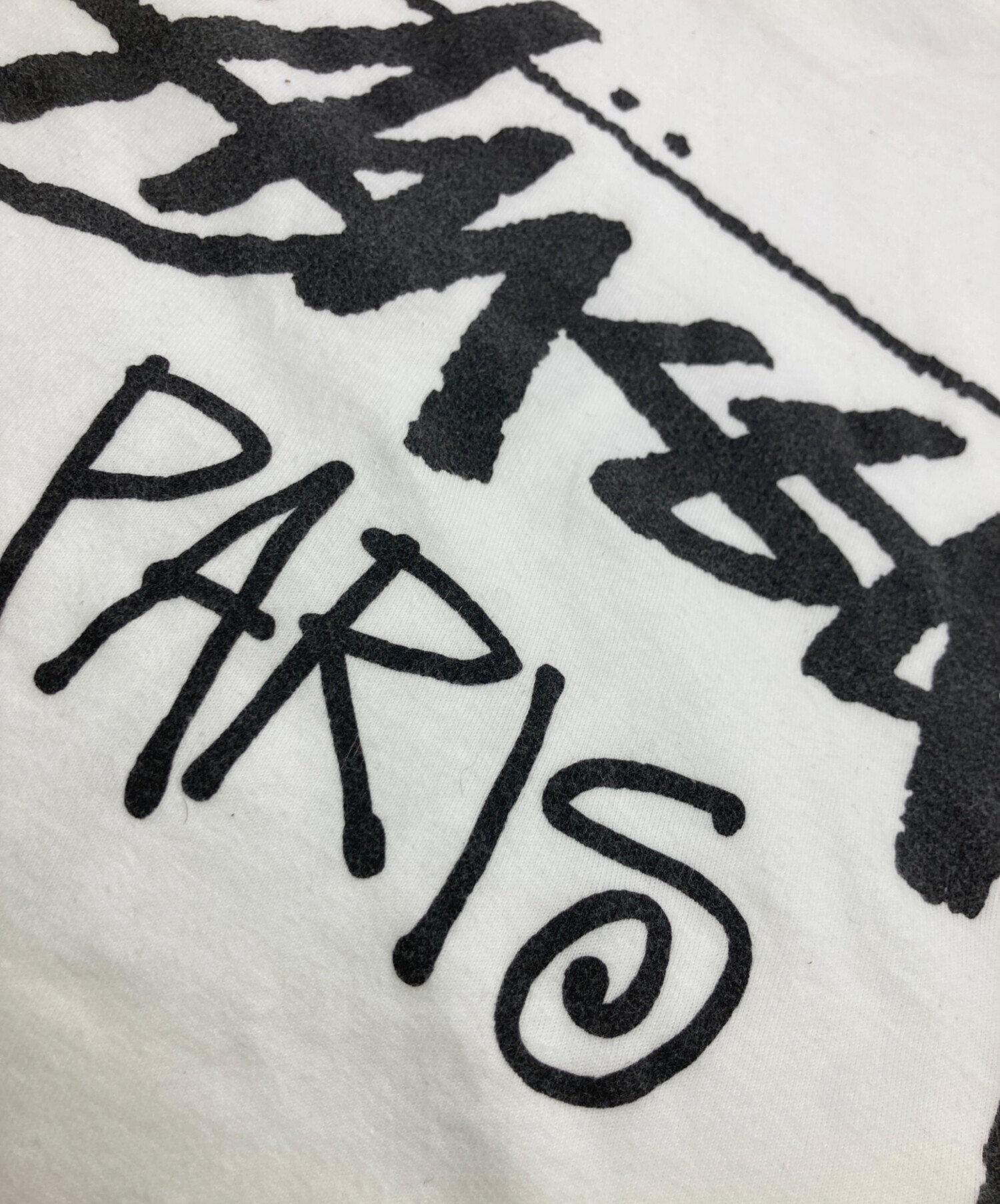 美品XL スチューシー　パリ　Tシャツ　ナチュラル 中古・古着通販】stussy (ステューシー) Paris Tee ホワイト サイズ:XL