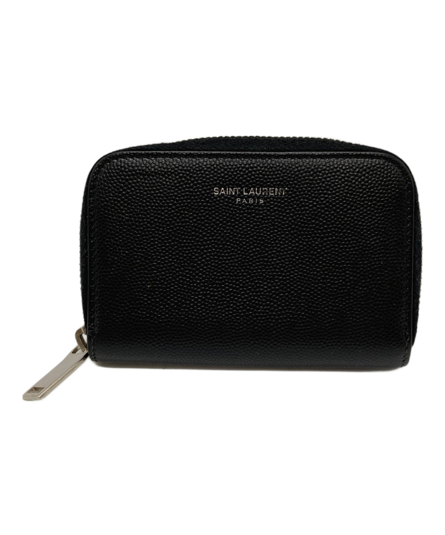 サンローラン パリ ネイビー オーガナイザー ラウンドファスナー キャビアスキン 中古・古着通販】Saint Laurent Paris (サンローランパリ) キャビア
