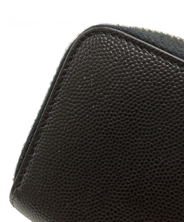 サンローラン パリ ネイビー オーガナイザー ラウンドファスナー キャビアスキン 中古・古着通販】Saint Laurent Paris (サンローランパリ) キャビア
