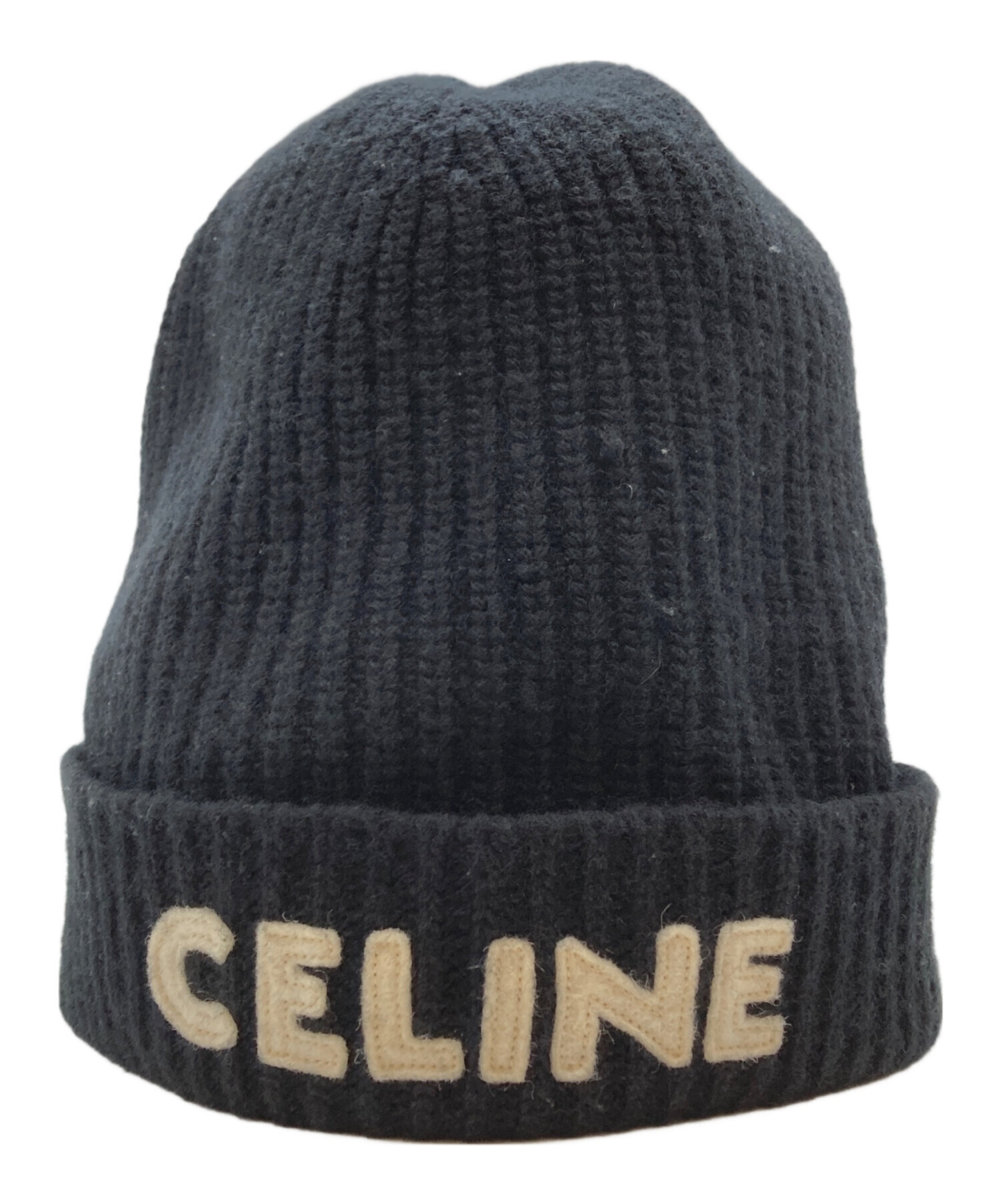 中古・古着通販】CELINE (セリーヌ) エンブロイダリーニット帽 中古・古着通販】CELINE (セリーヌ) エンブロイダリーニット帽