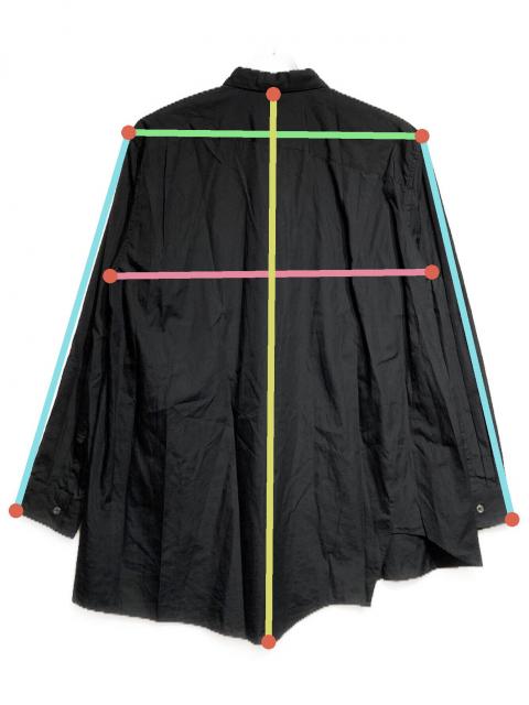 【美品】25ss ブラックコムデギャルソン ねじれシャツ M アシンメトリー 中古・古着通販】BLACK COMME des GARCONS (ブラックコムデギャルソン