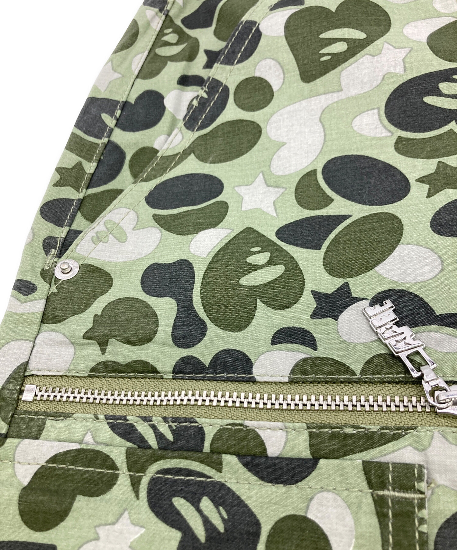A BATHING APE BAPE カモ柄 メッシュ ハーフパンツ【付属品有】 中古・古着通販】A BATHING APE (アベイシングエイプ) カモ柄ハーフ