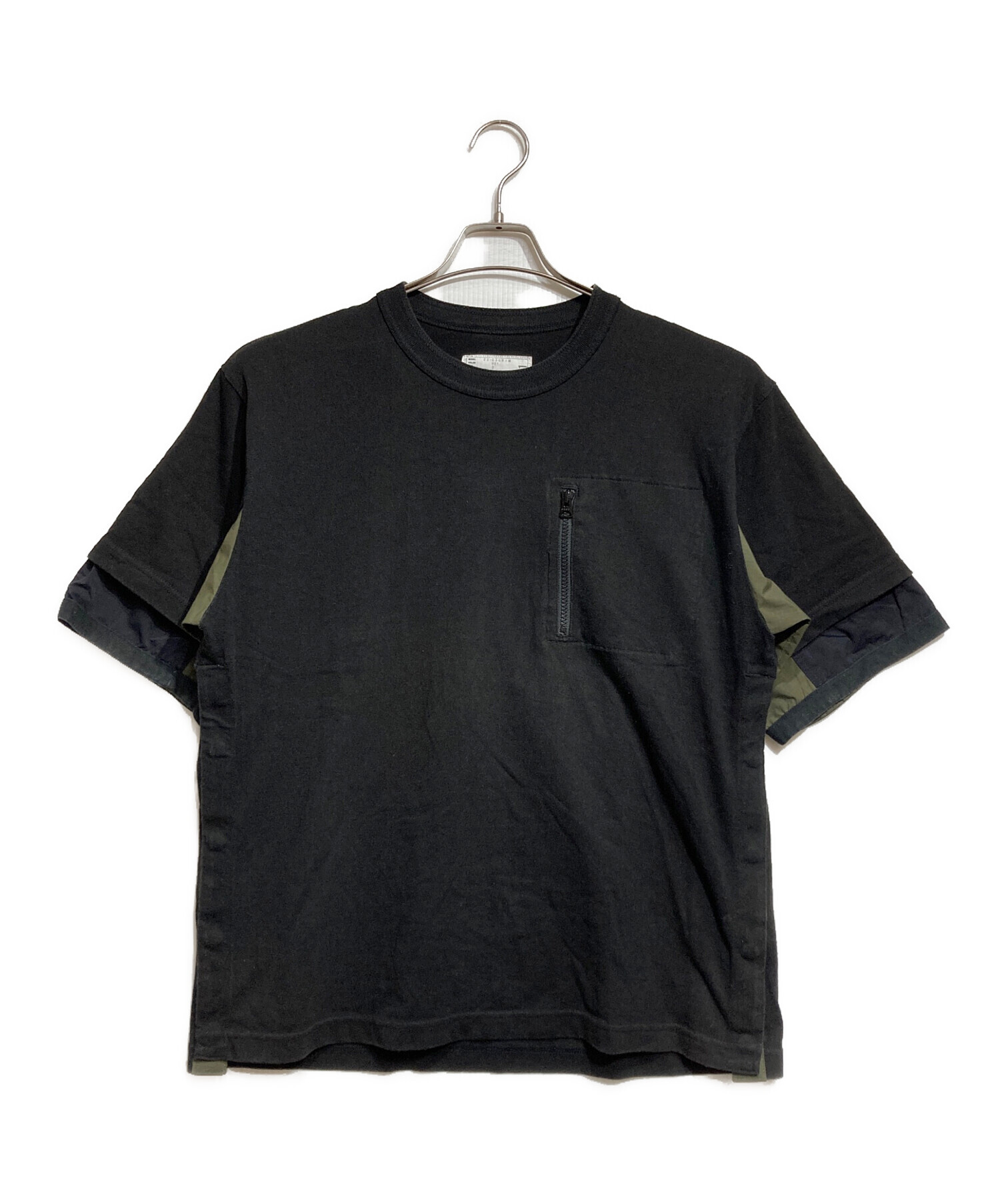 sacai サカイ Tシャツ・カットソー M 黒 【古着】【中古】【送料無料】 sacai - sacai サカイ Tシャツ・カットソー M 黒 【古着】【中古